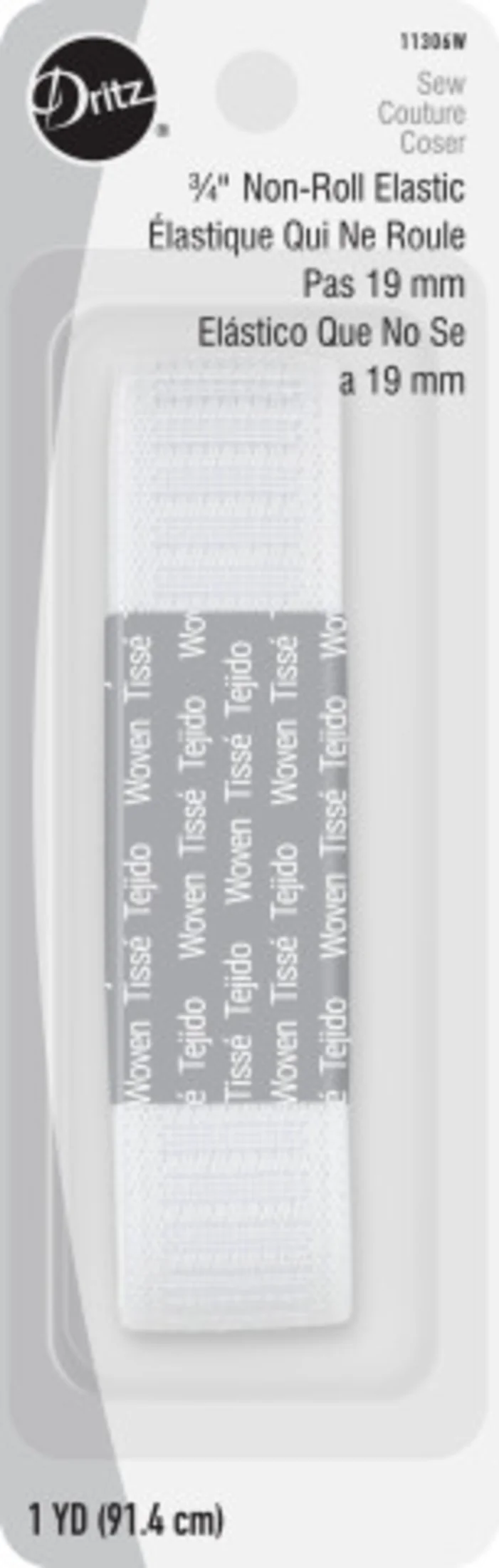 11306W 3/4" Non-Roll Elastic