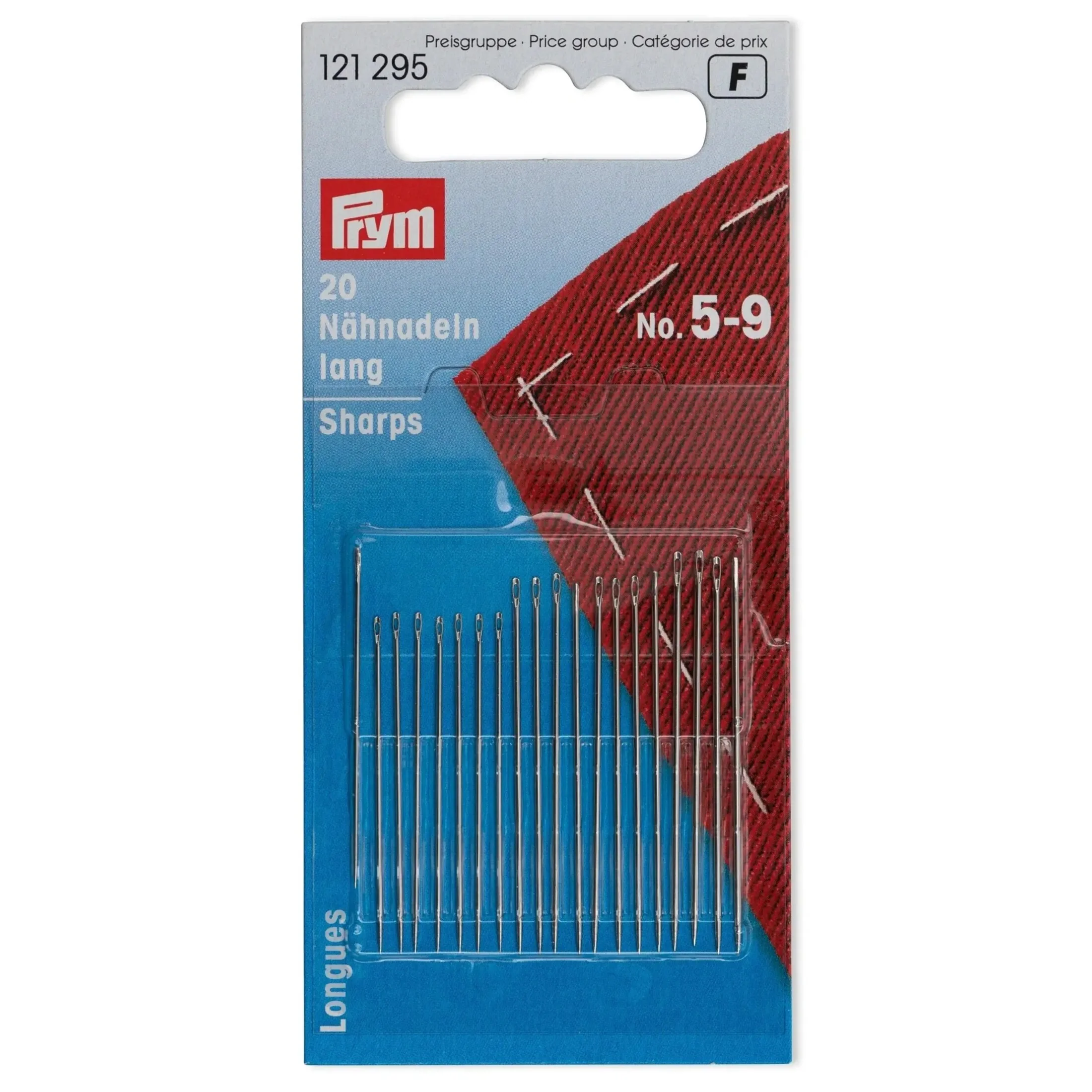 Sharps Hand Needles, No. 5-9, 20 PC