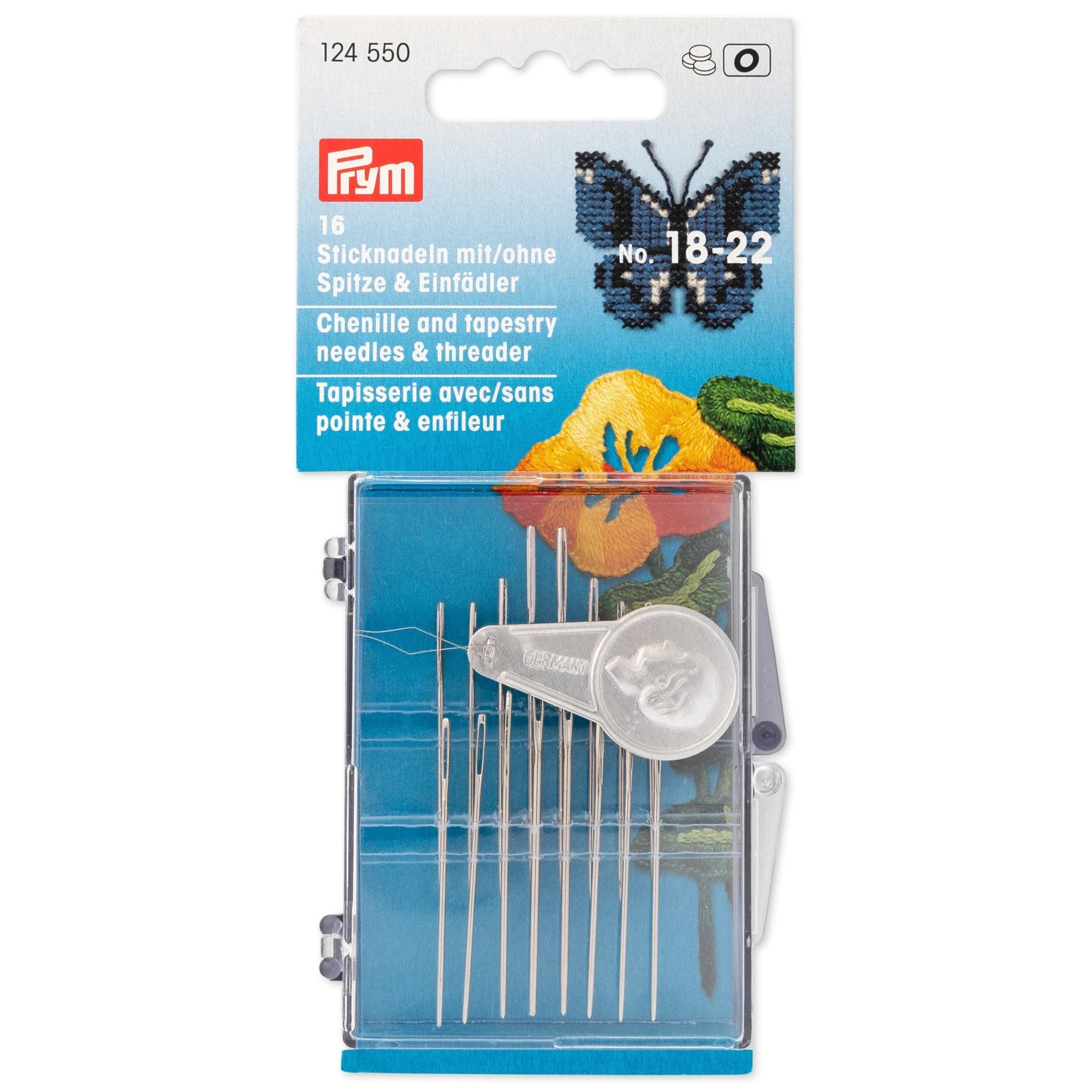 Chenille/Tapestry Needles & Threader, No. 18-22, 16 pc