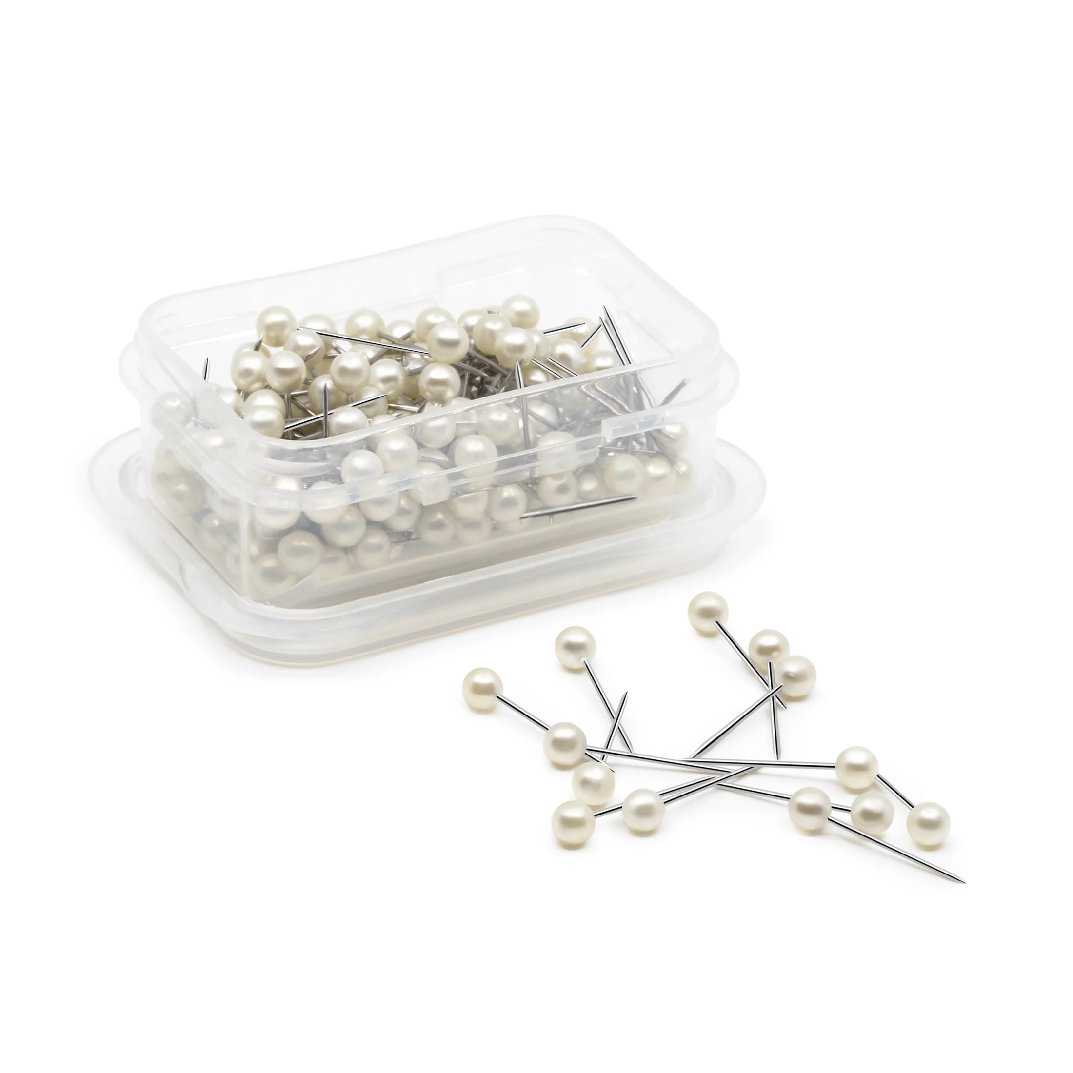3/4" Petite Pearlized Pins, White, 150 pc - Image 3
