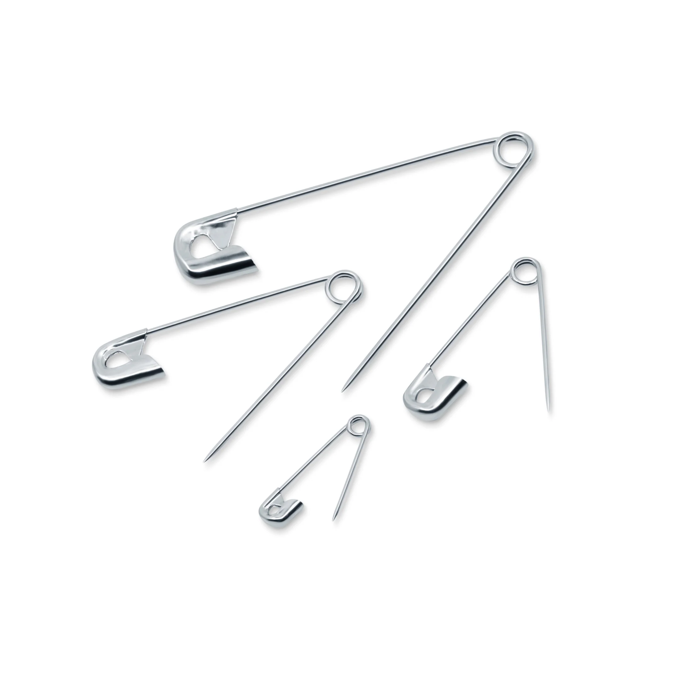 Safety Pins, Assorted Sizes, Nickel, 100 pc - Image 3