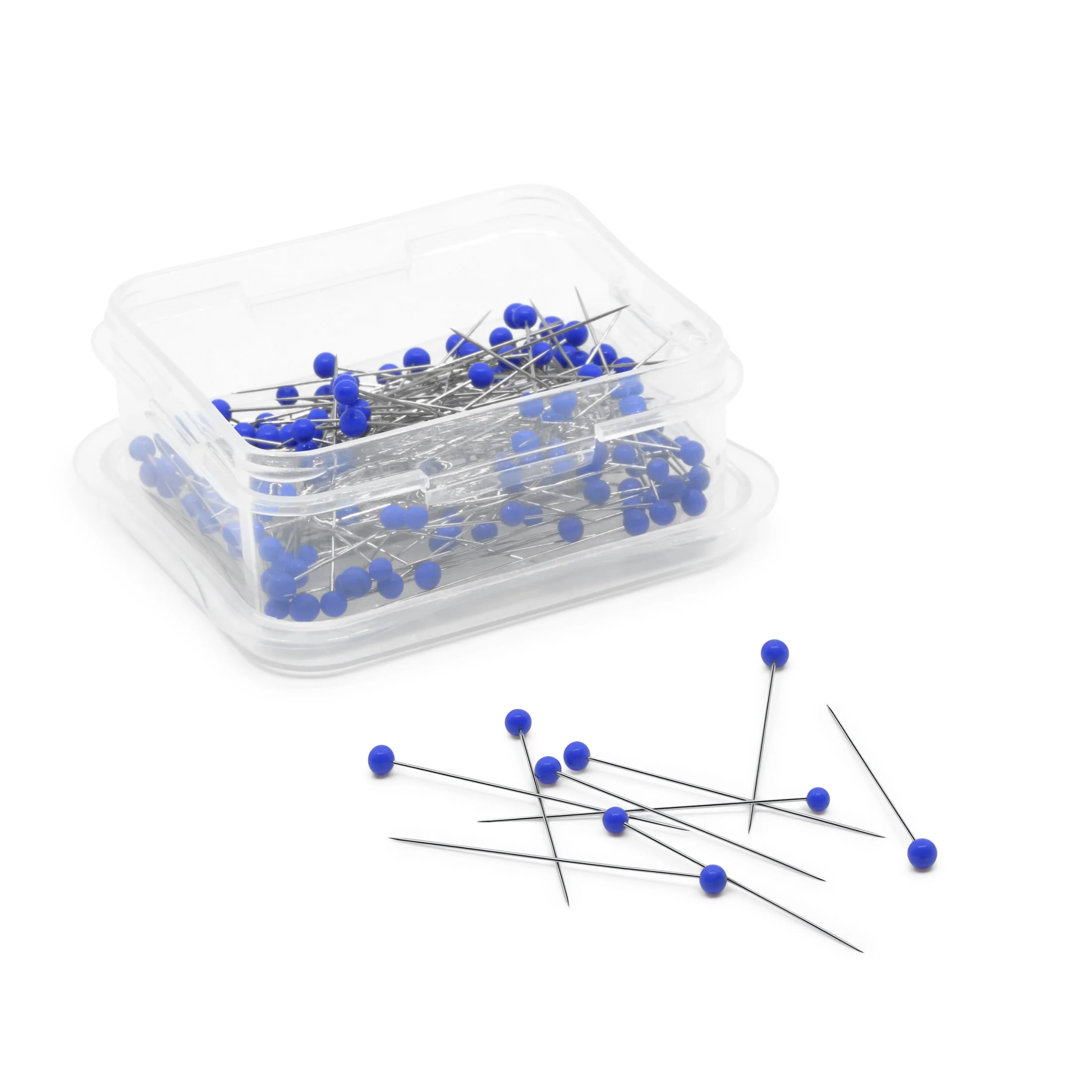 1-3/8" Ultra-Fine Glass Head Pins, Blue, 150 pc - Image 3