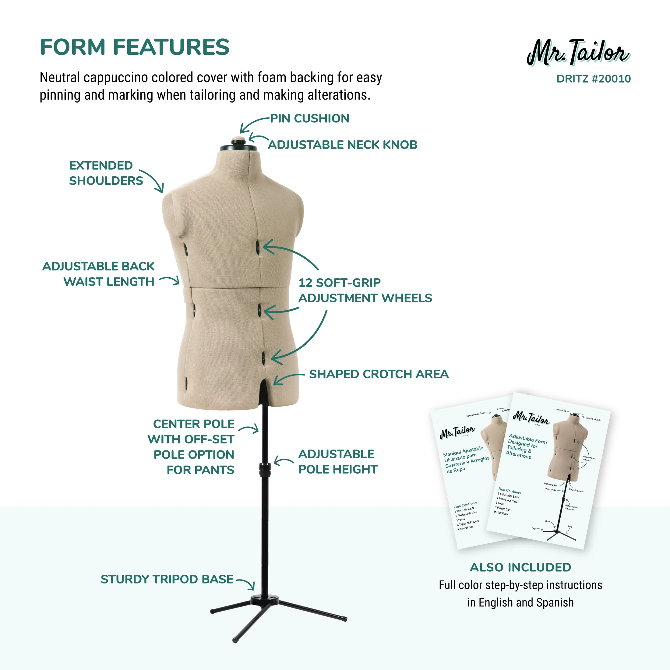 Mr. Tailor Adjustable Male Form - Image 4