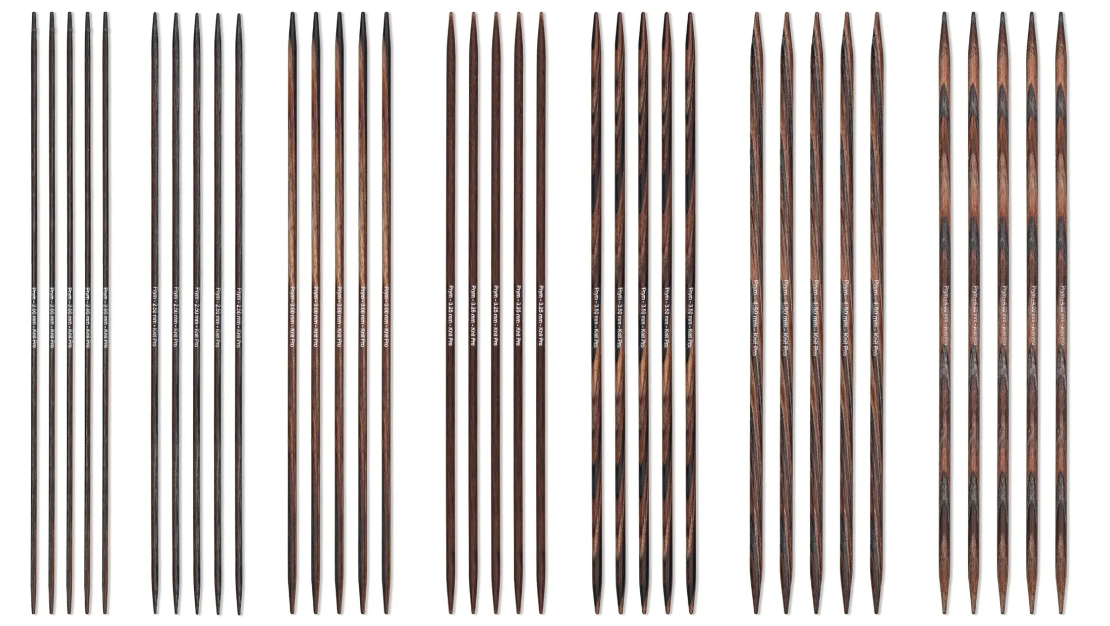 Double Pointed Knitting Needle Set, Natural, 2.0-4.5mm - Image 3