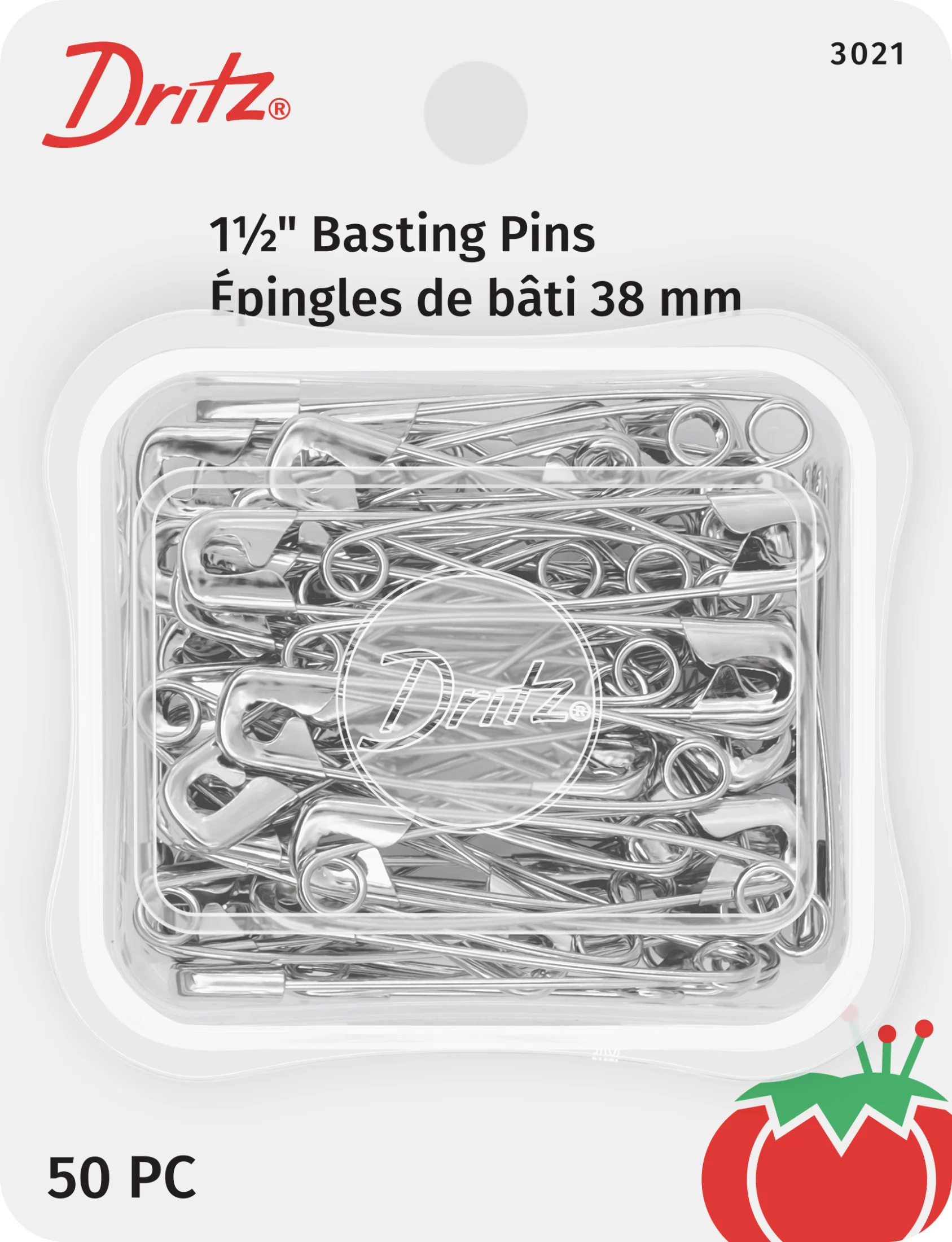 1-1/2" Basting Pins, Nickel, 50 pc