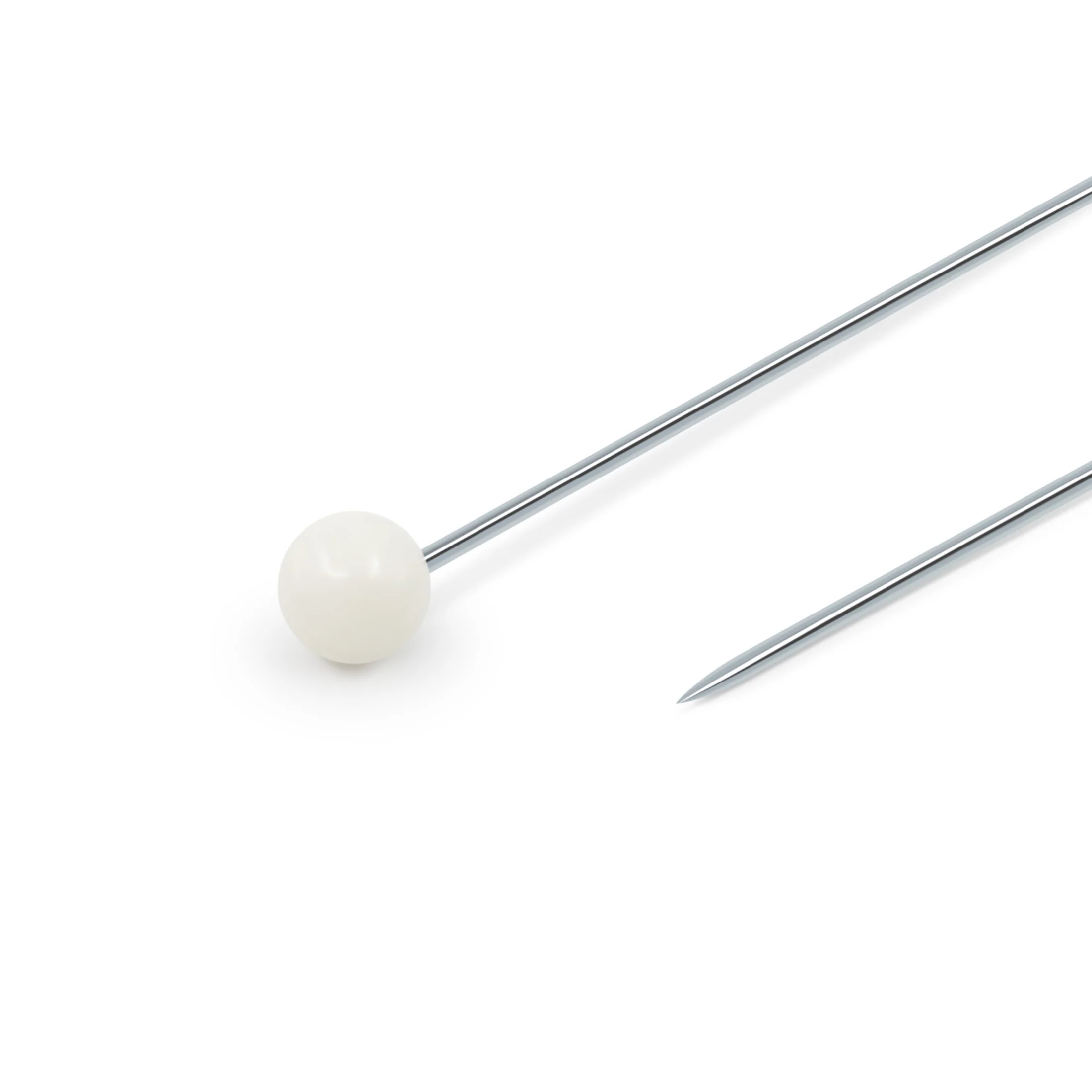 Size 28, Steel White Colorball, 4mm head