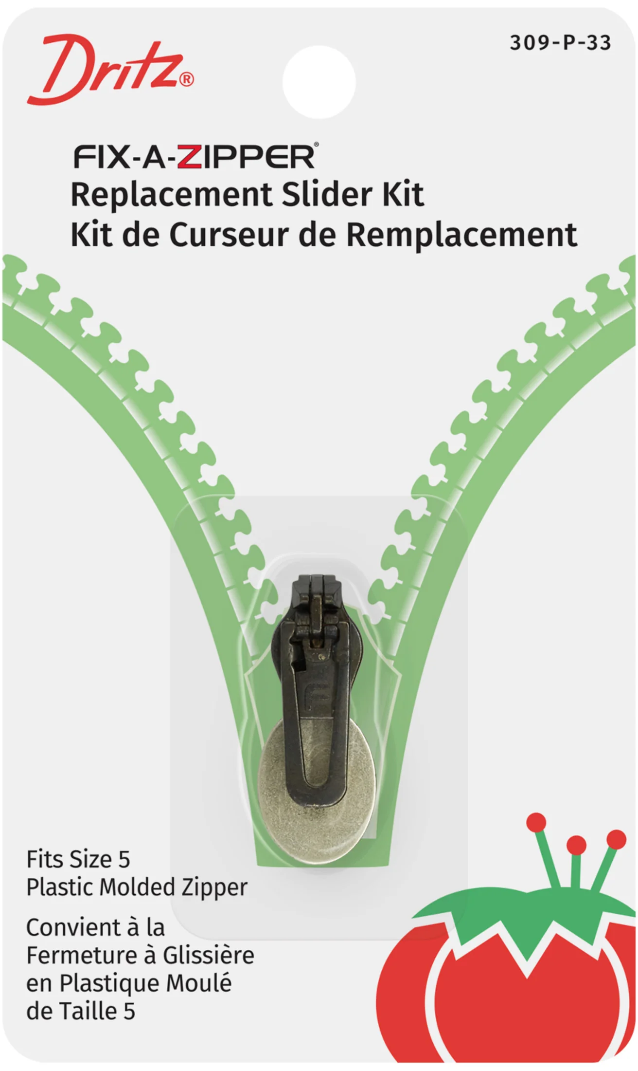 Plastic Molded Fix-A-Zipper Replacement Slider Kit