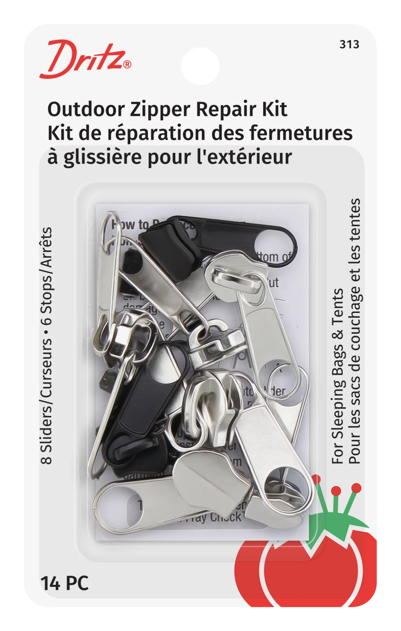 Outdoor Zipper Repair Kit, Assorted