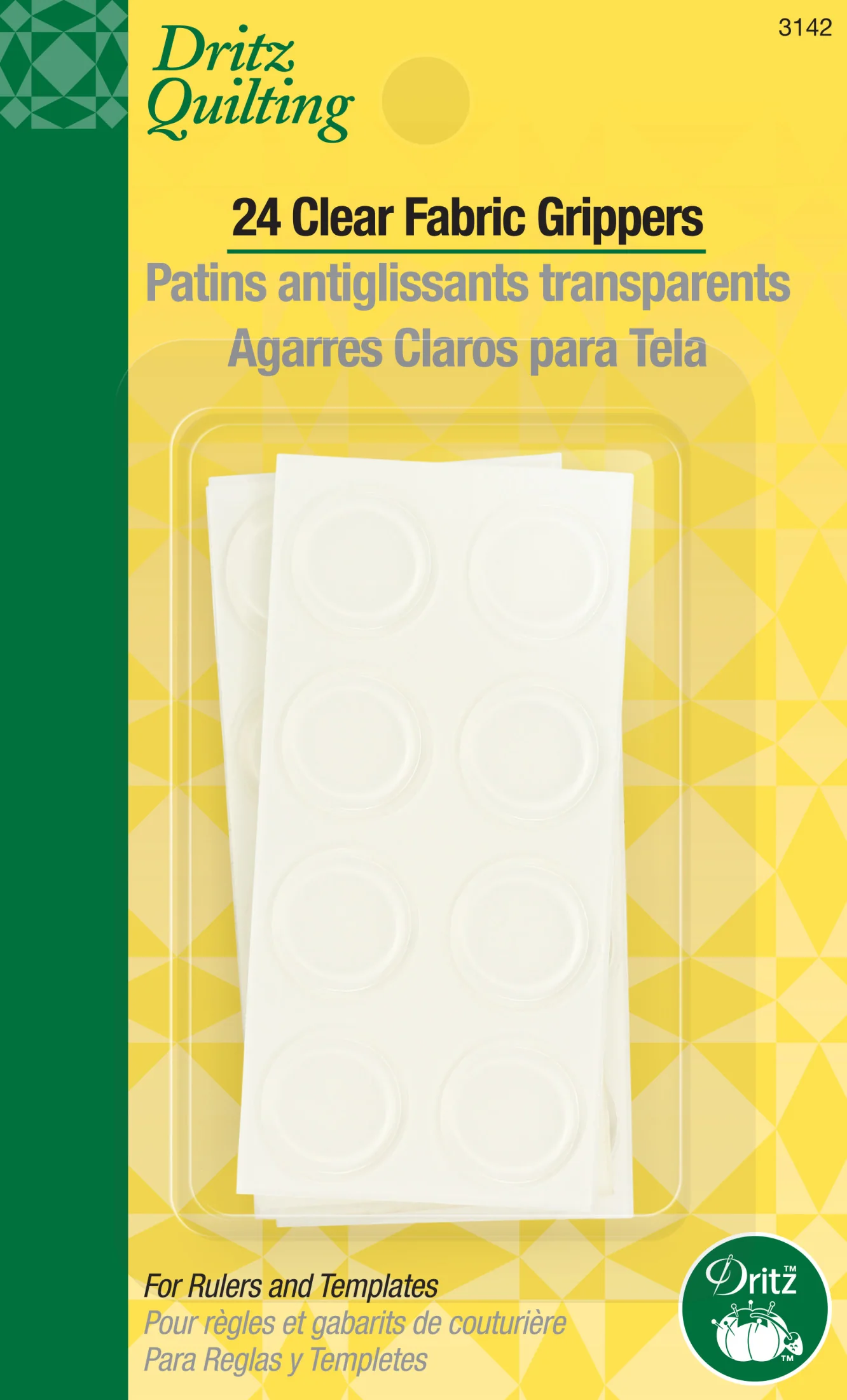Clear Fabric Grippers, 24 pc