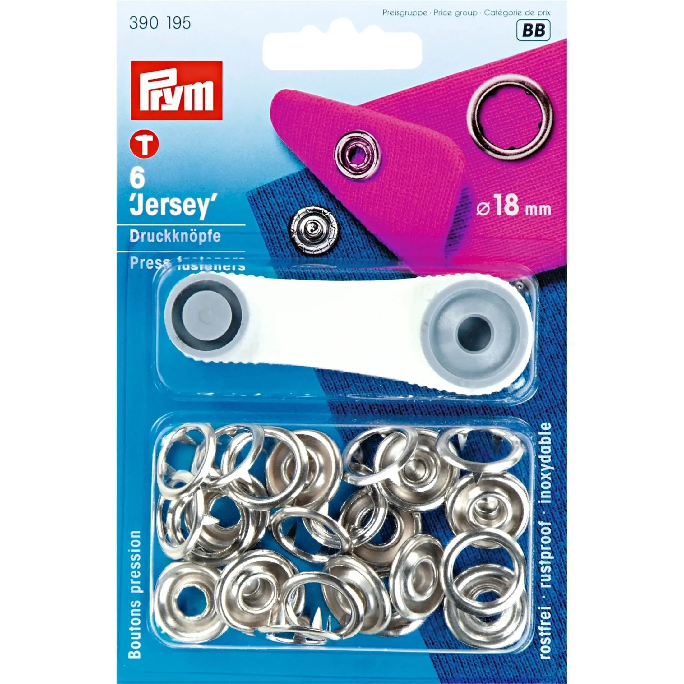 JERSEY 18 mm silver with tools 6pc