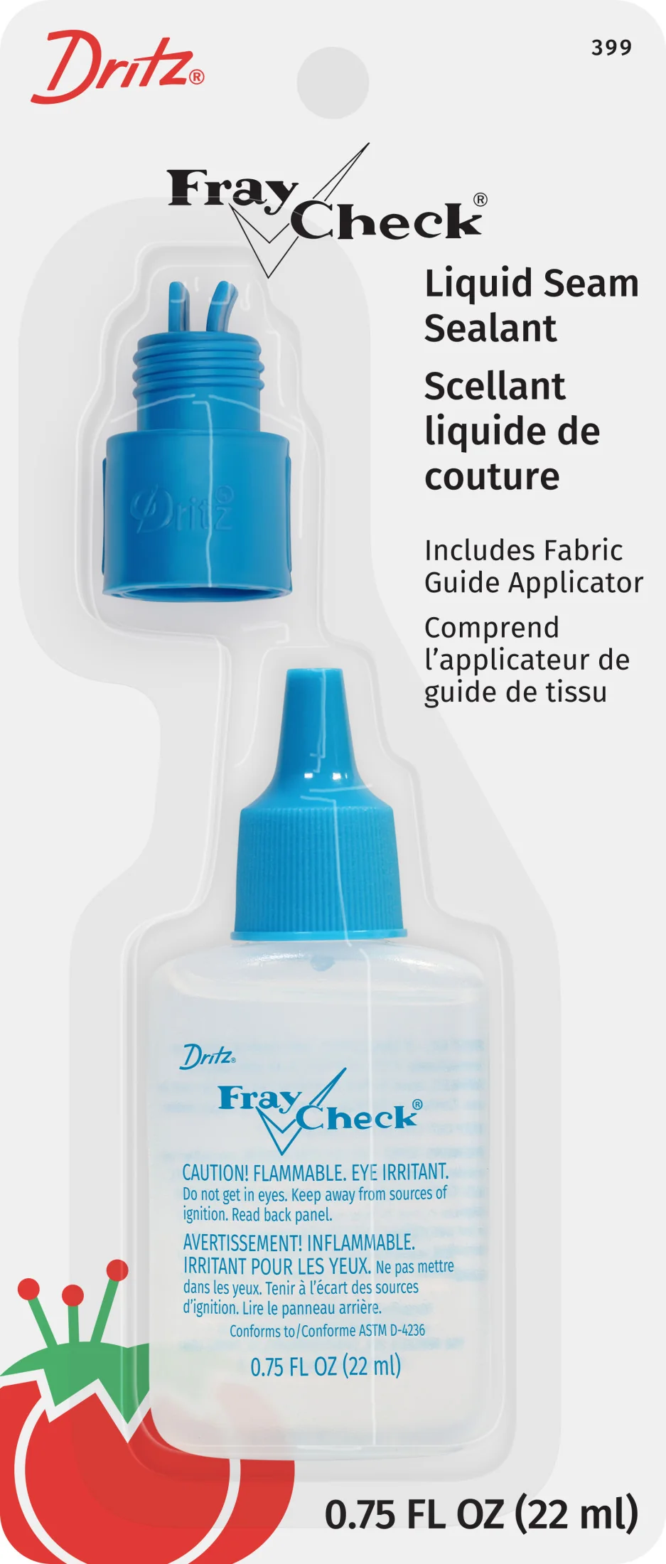 Fray Check Liquid Seam Sealant with Fabric Guide Applicator