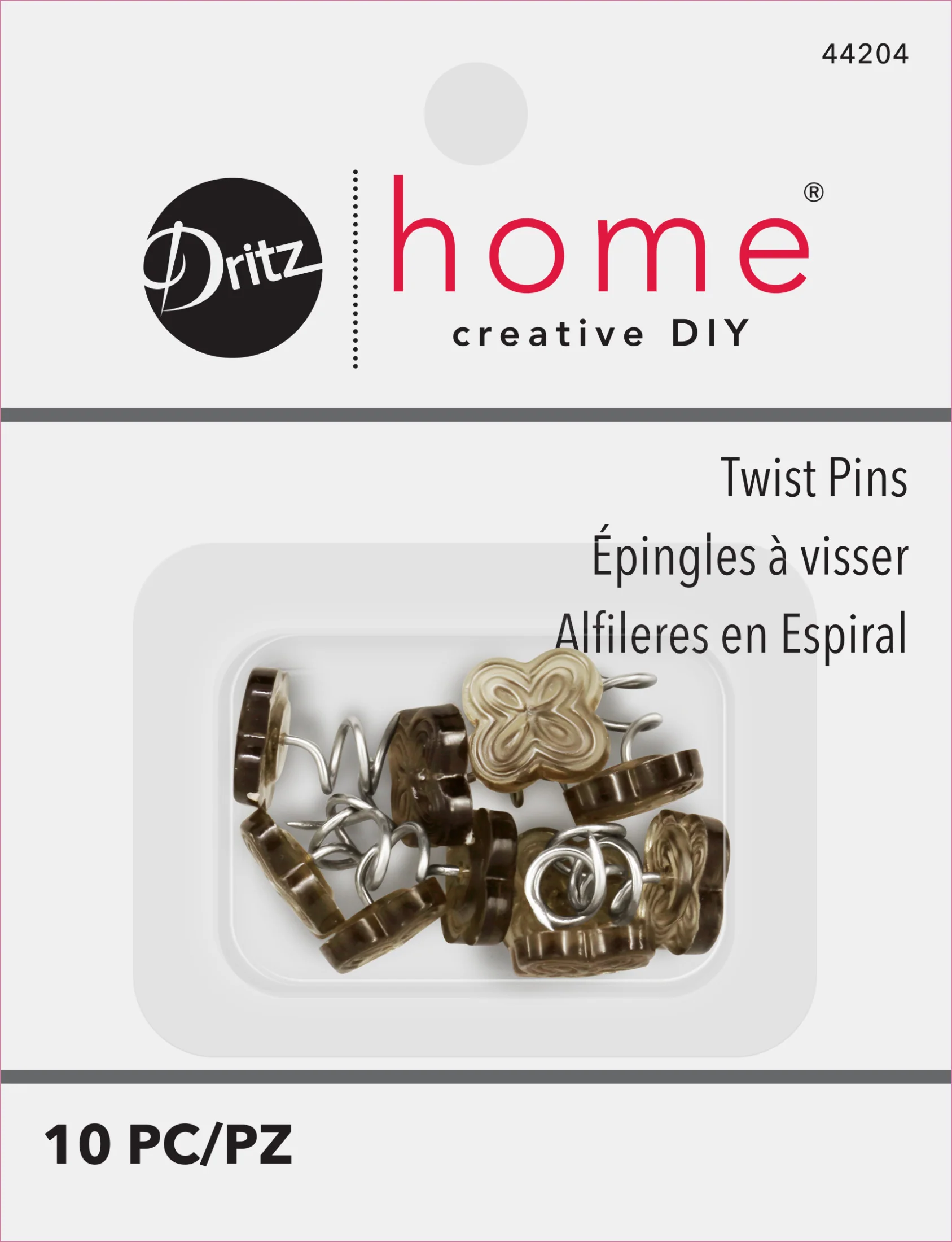 Twist Pins, Smoke, 10 pc