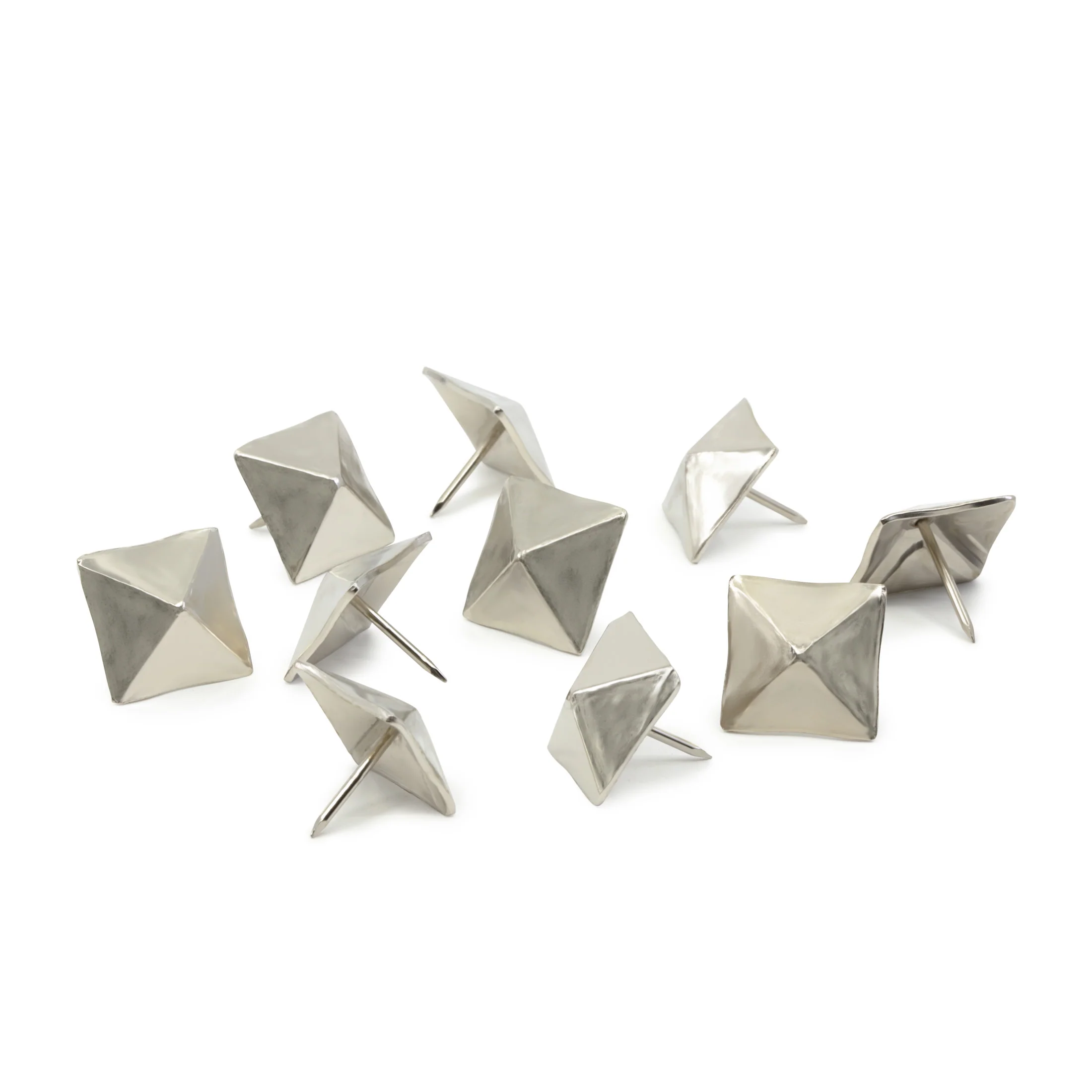 3/4" Square Decorative Nails, Nickel, 10 pc - Image 3