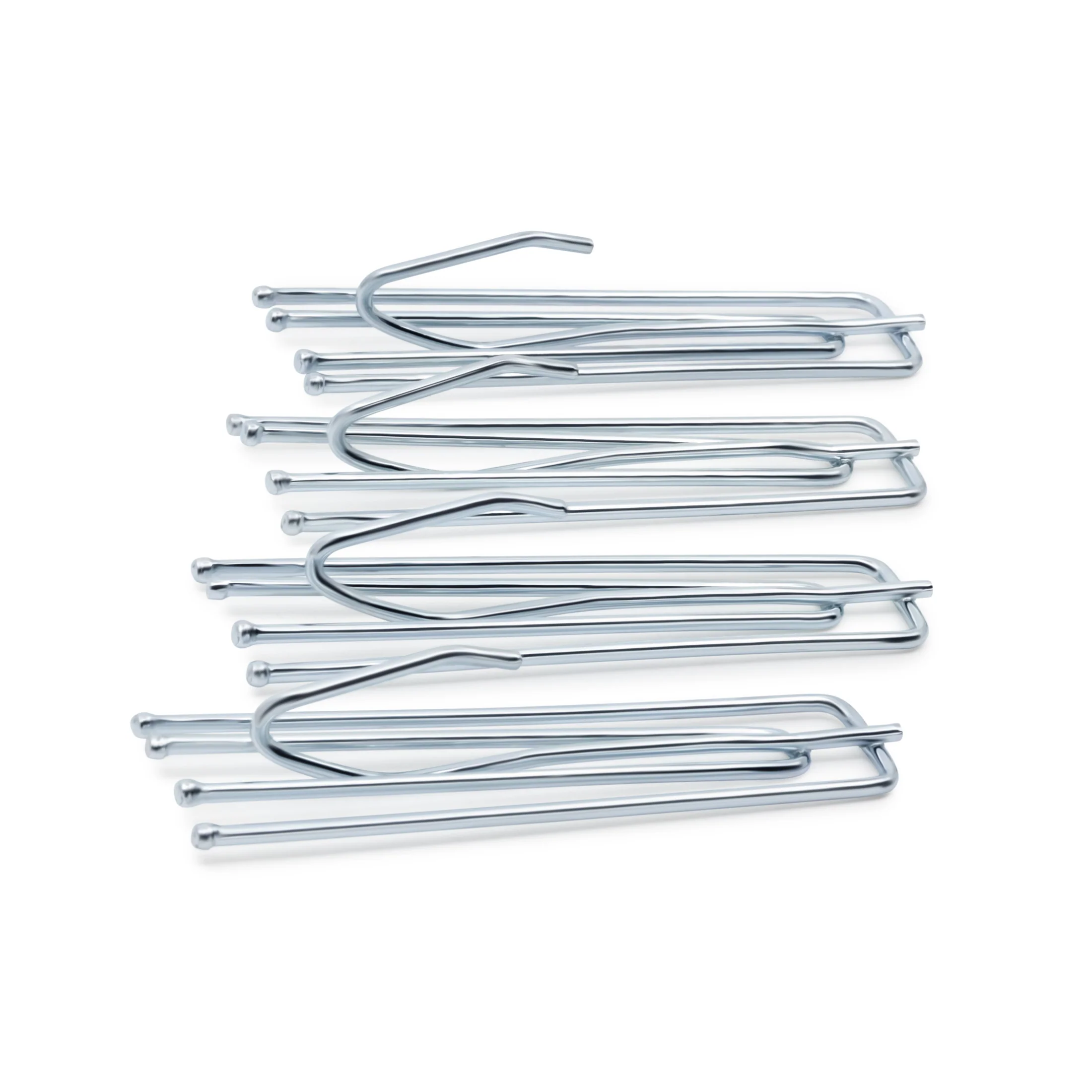 Long Neck Pleater Hooks, Silver, 14 pc - Image 4
