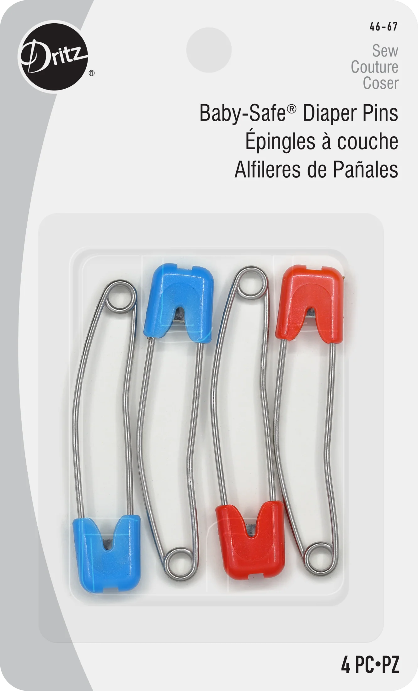 Bright Baby-Safe Diaper Pins, 4 Count, Assorted Colors - Image 6