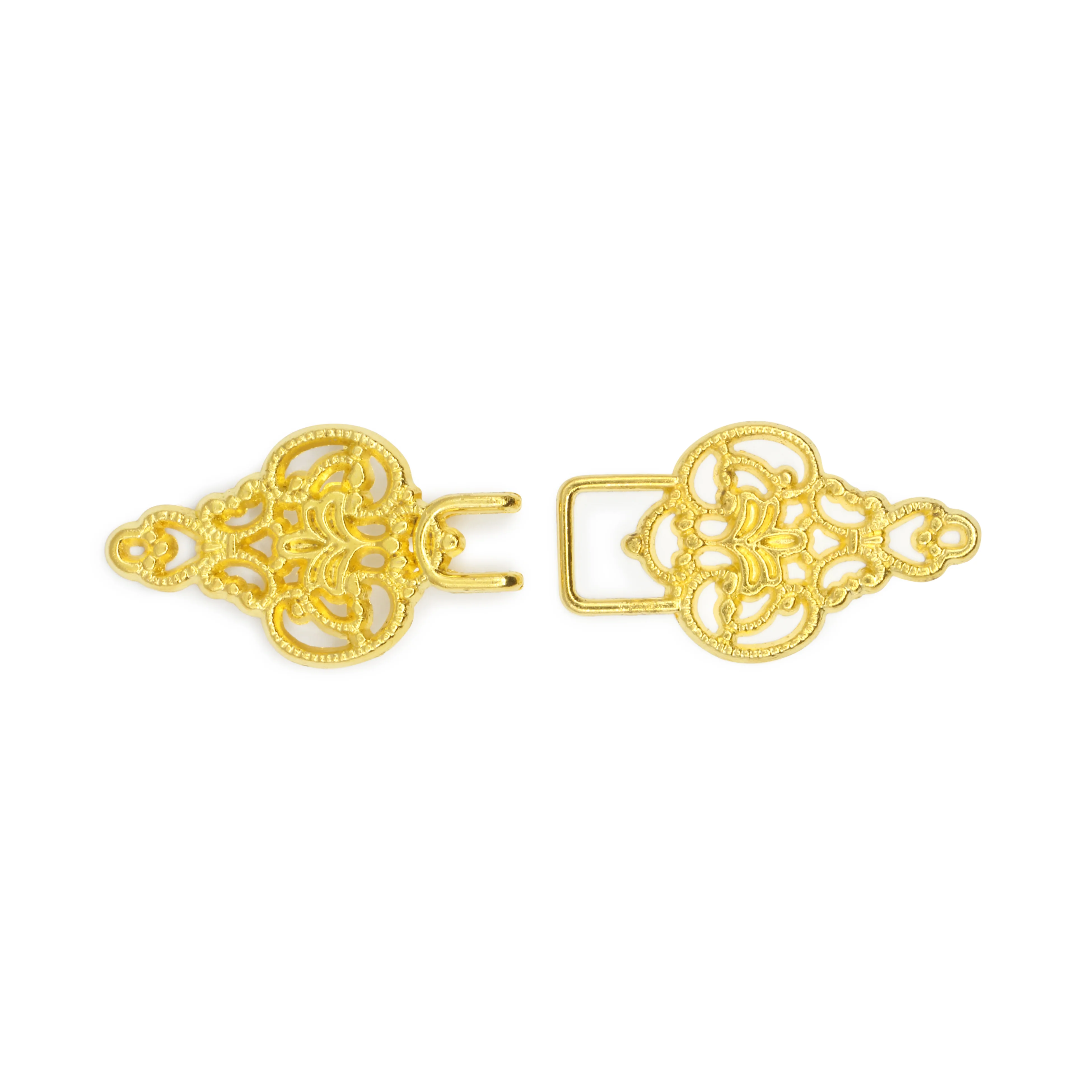 Filigree Hook & Eye, 1 pc, Gold - Image 3