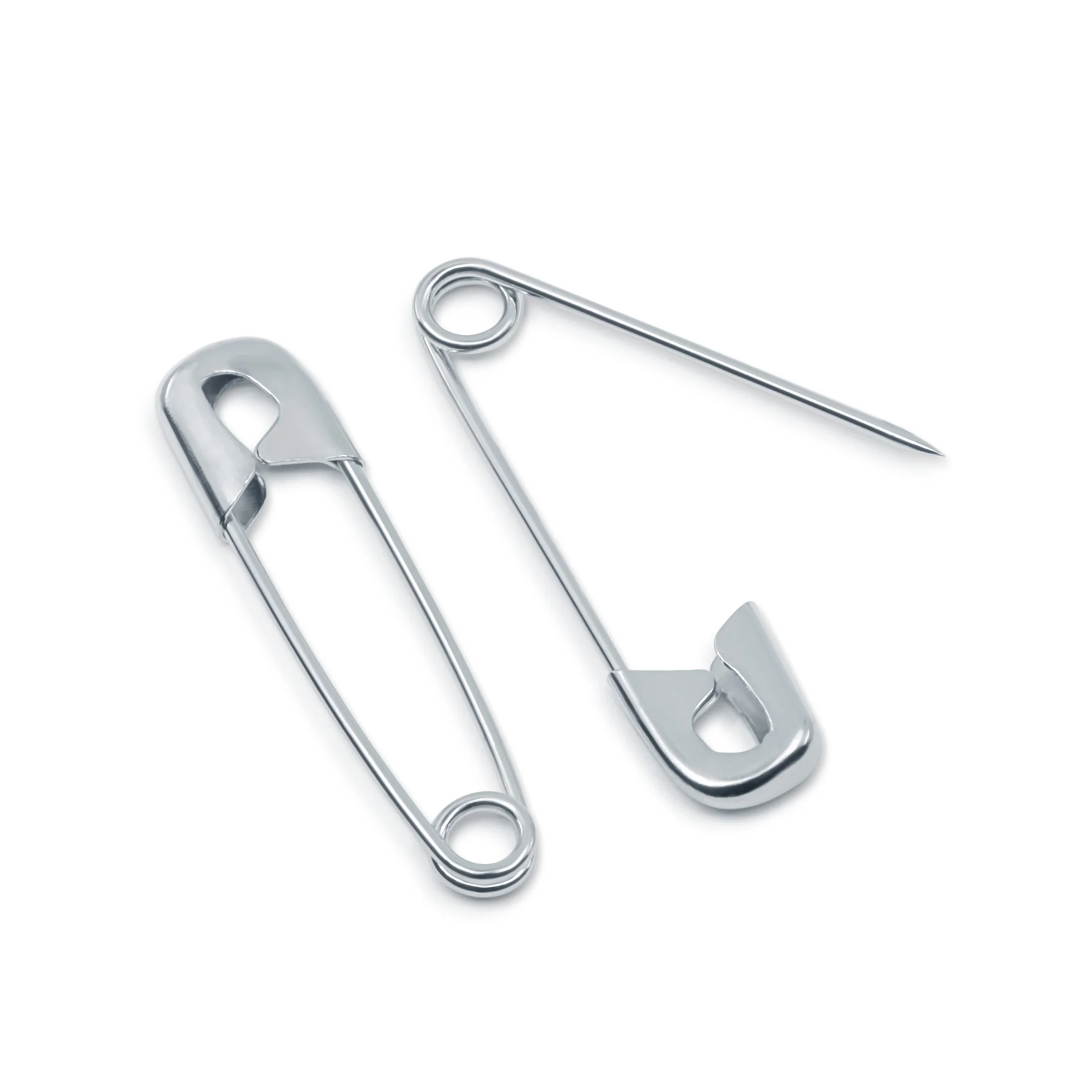 Safety Pins, Silver, Steel