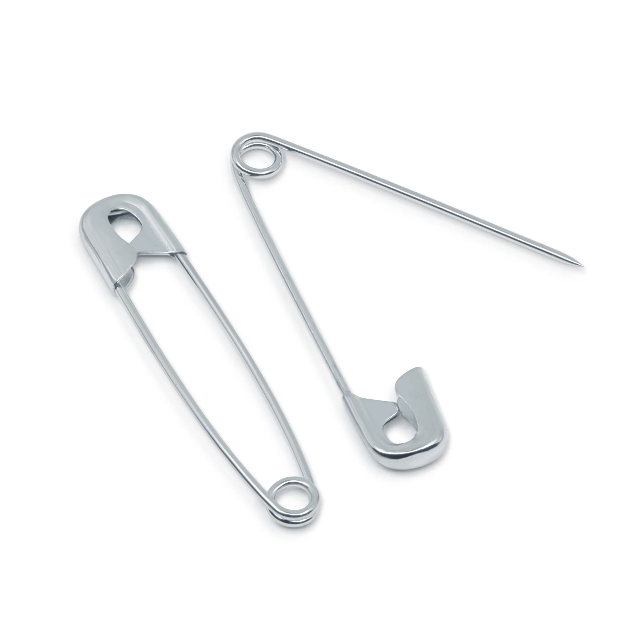 Safety Pins, Silver, Steel