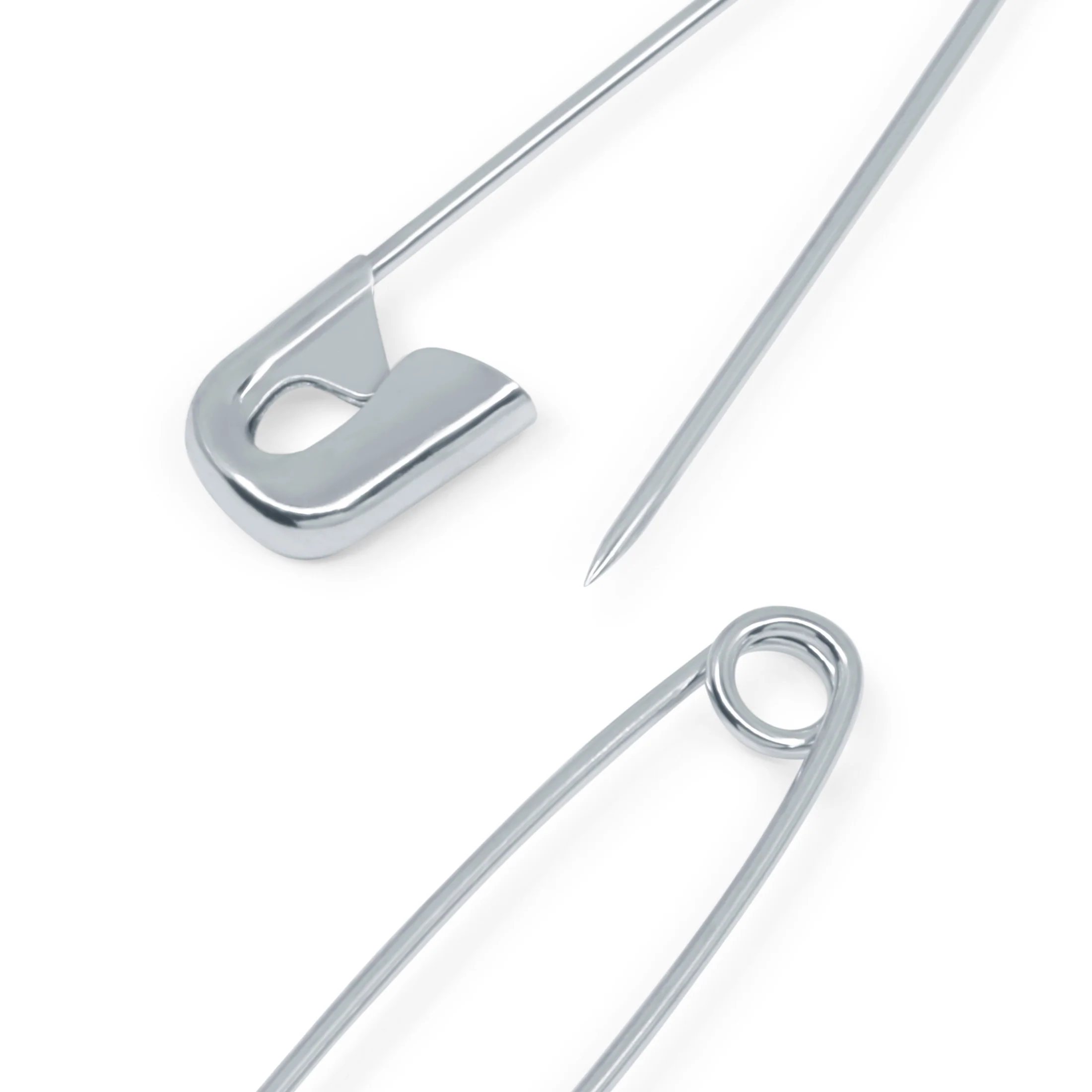 Safety Pins, Silver, Steel - Image 2