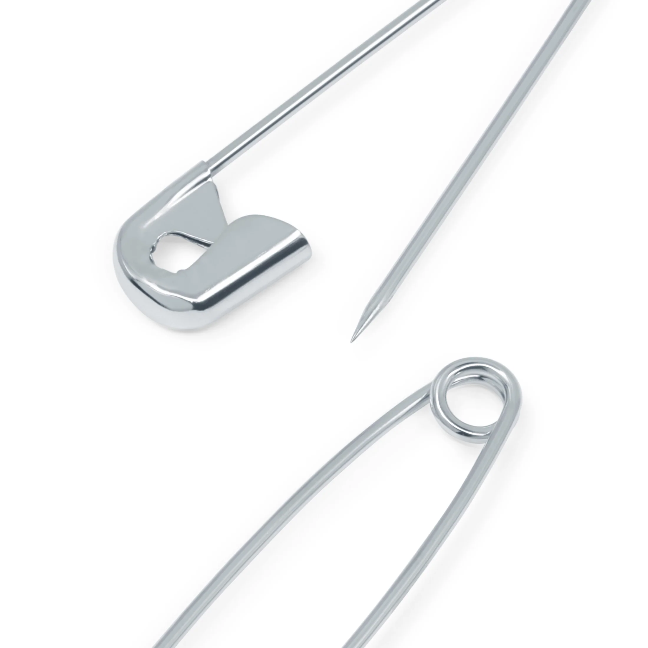 Safety Pins, Silver, Steel - Image 2