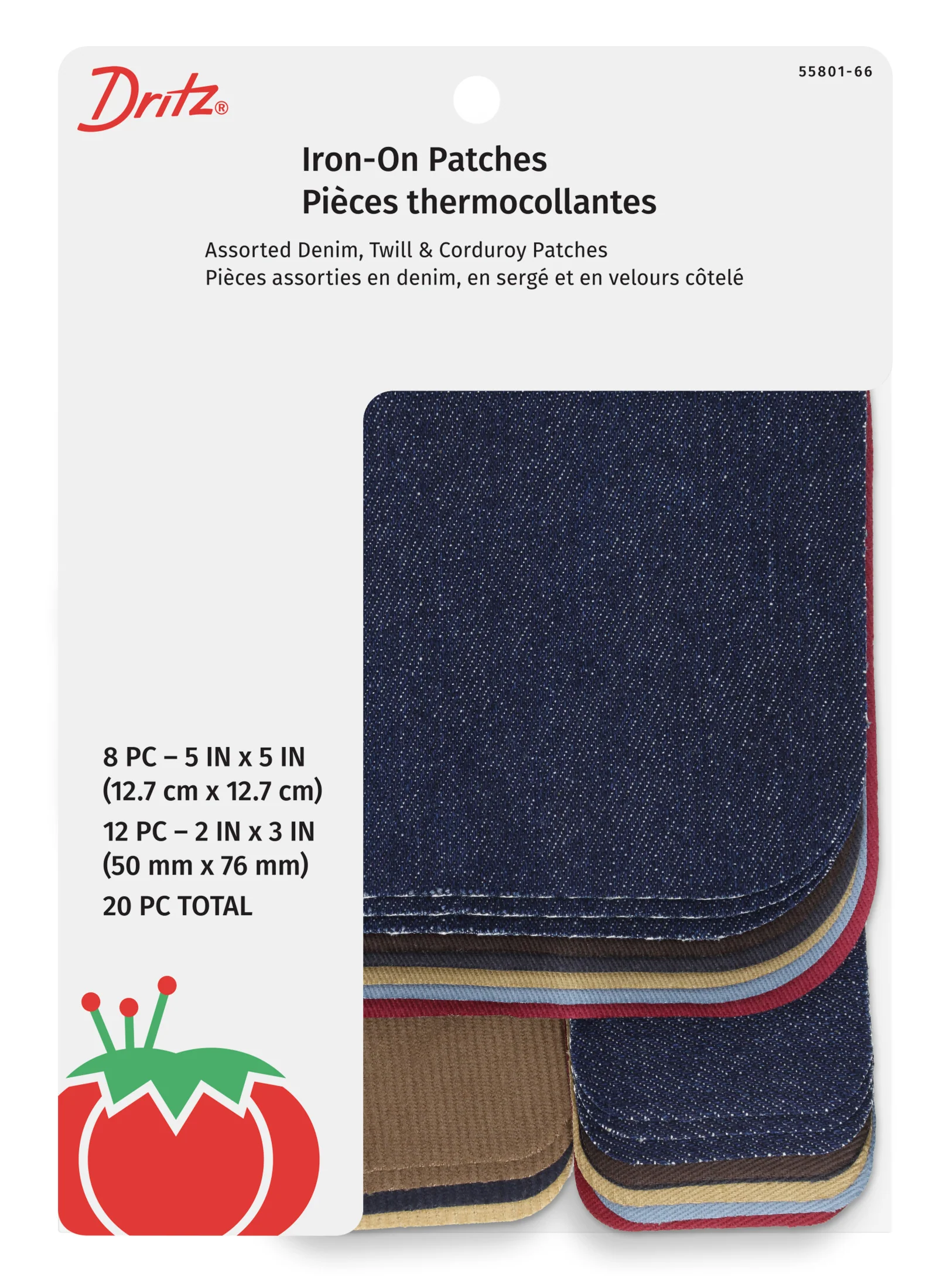 Iron-On Patches, Assorted, 20 pc