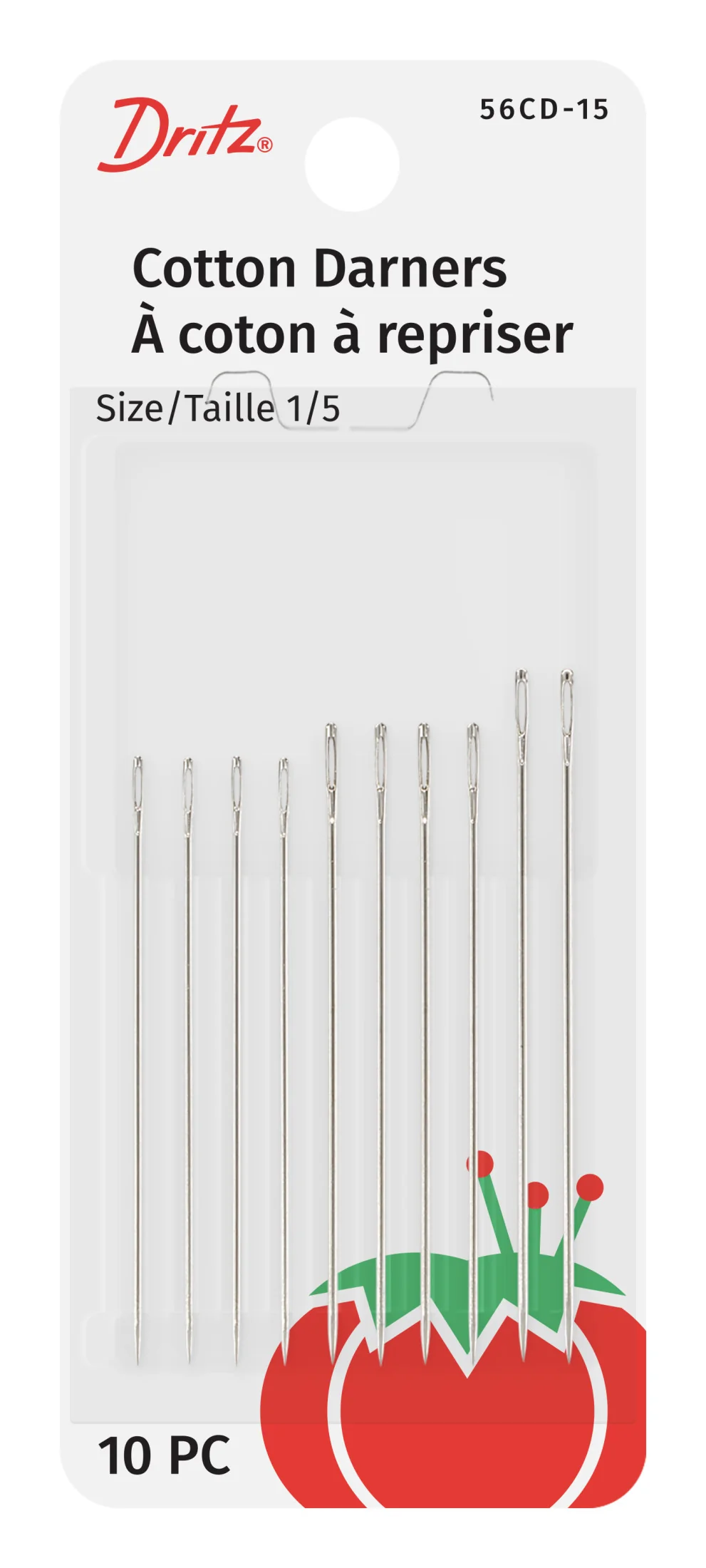 Cotton Darner Hand Needles, Size 1/5, 10 pc