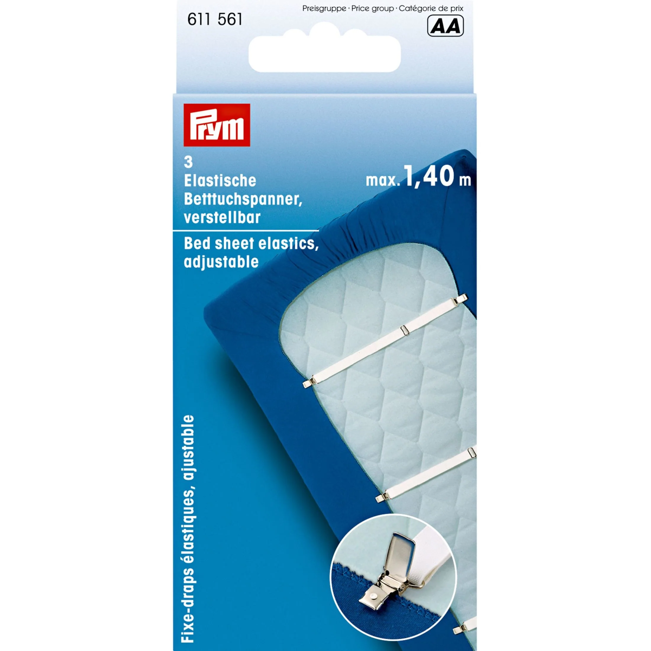 Adjustable Bed Sheet Elastics, 3 pc