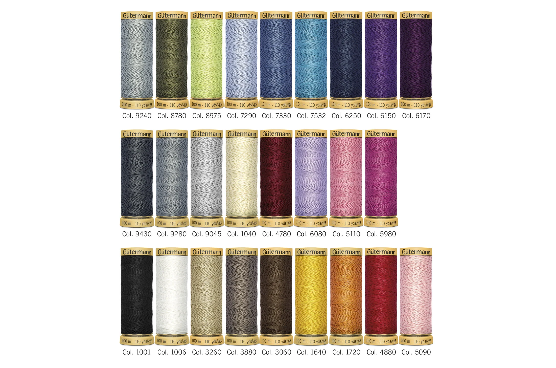Cotton Thread Box, Assorted, 26 Spools - Image 2