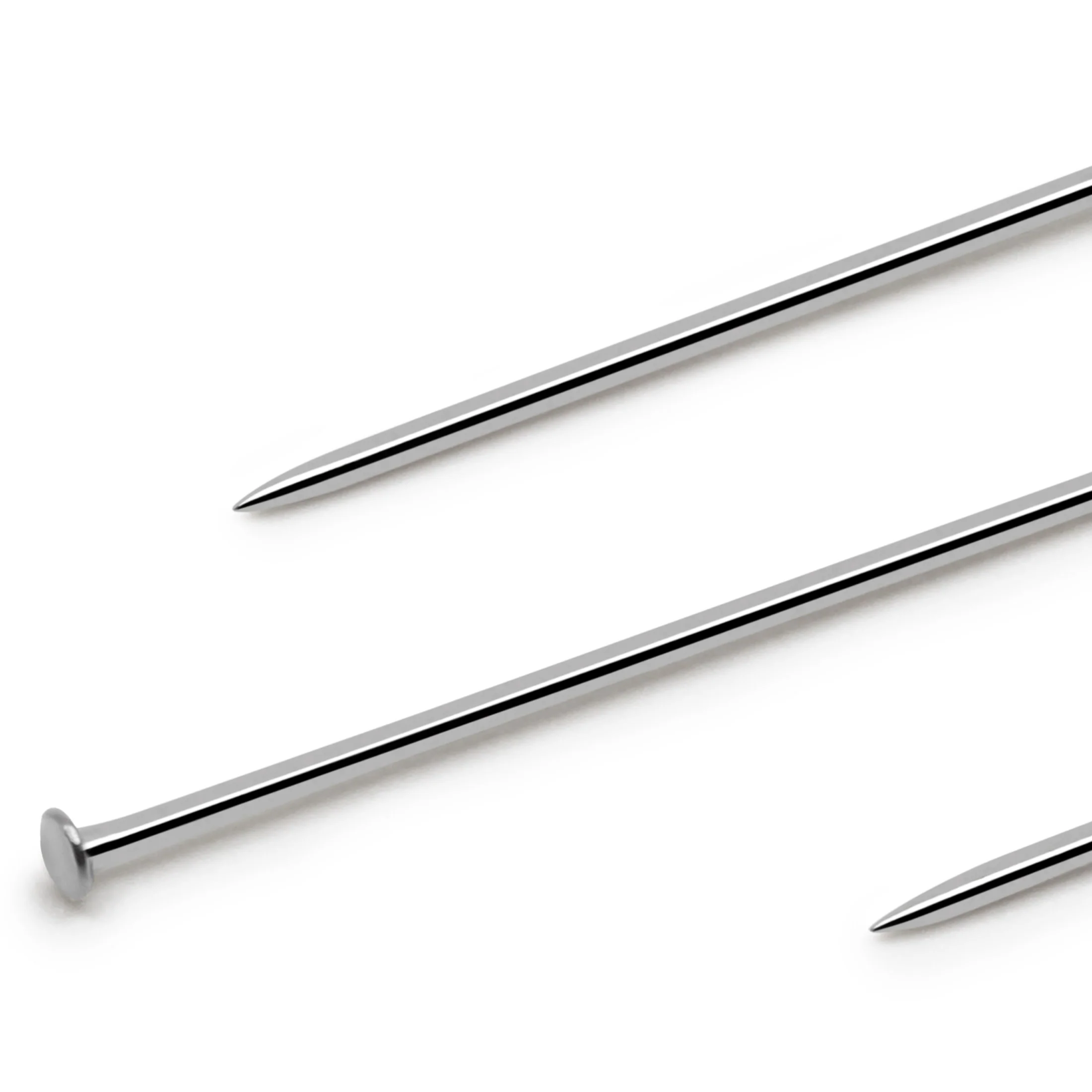 1-1/16" Extra-Fine Satin Pins, Nickel, 400 pc - Image 2