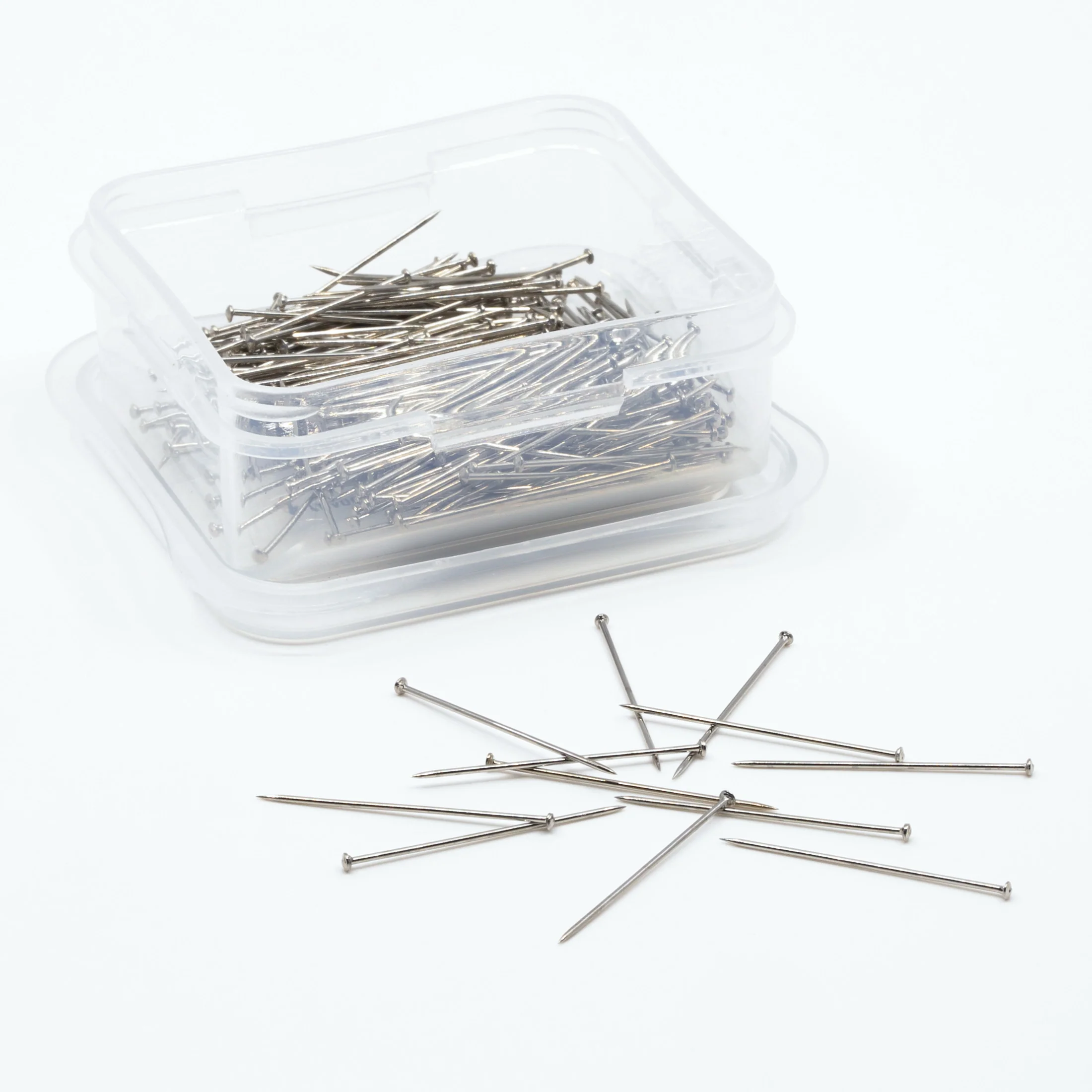 1-1/16" Extra-Fine Satin Pins, Nickel, 400 pc - Image 3
