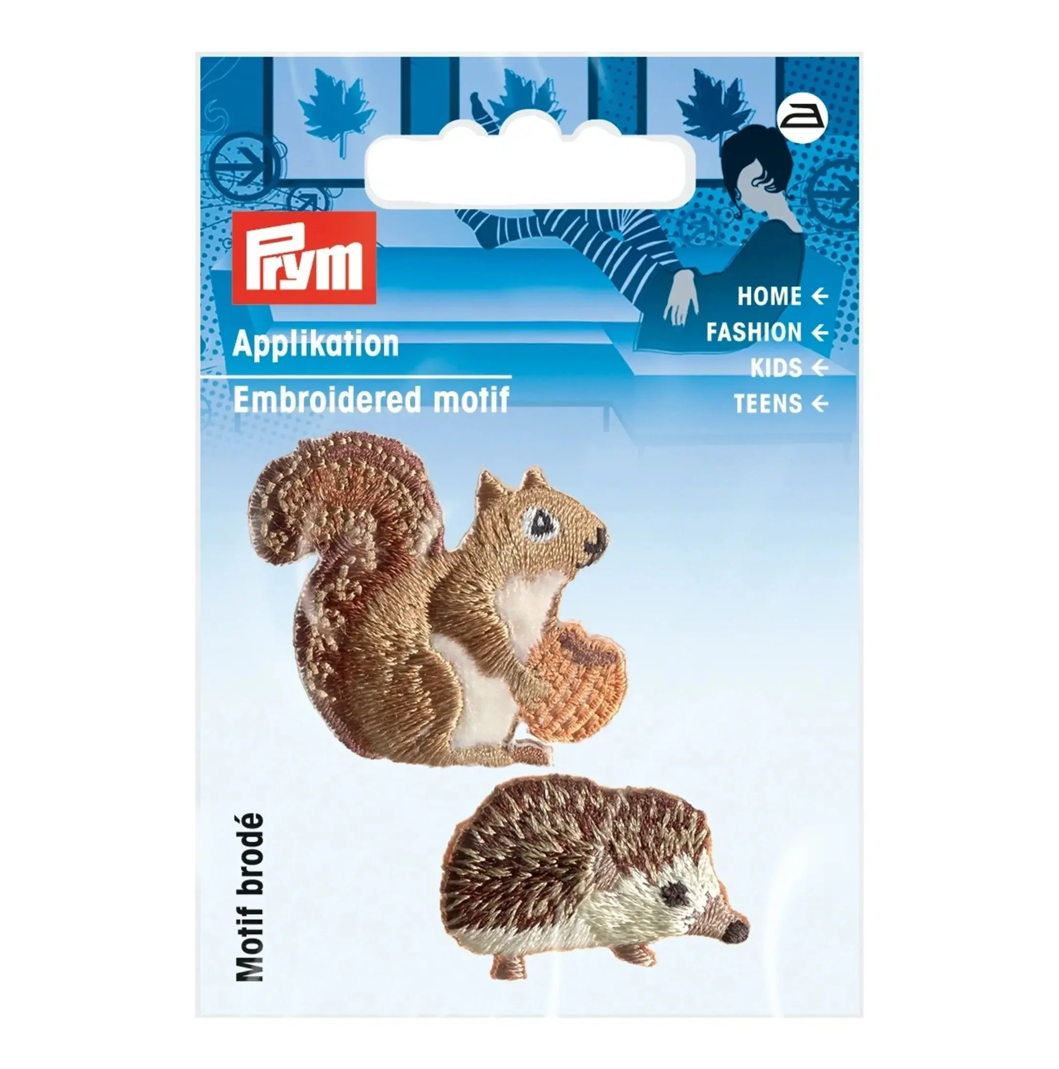 Applique, Hedgehog & Squirrel, 2 pc