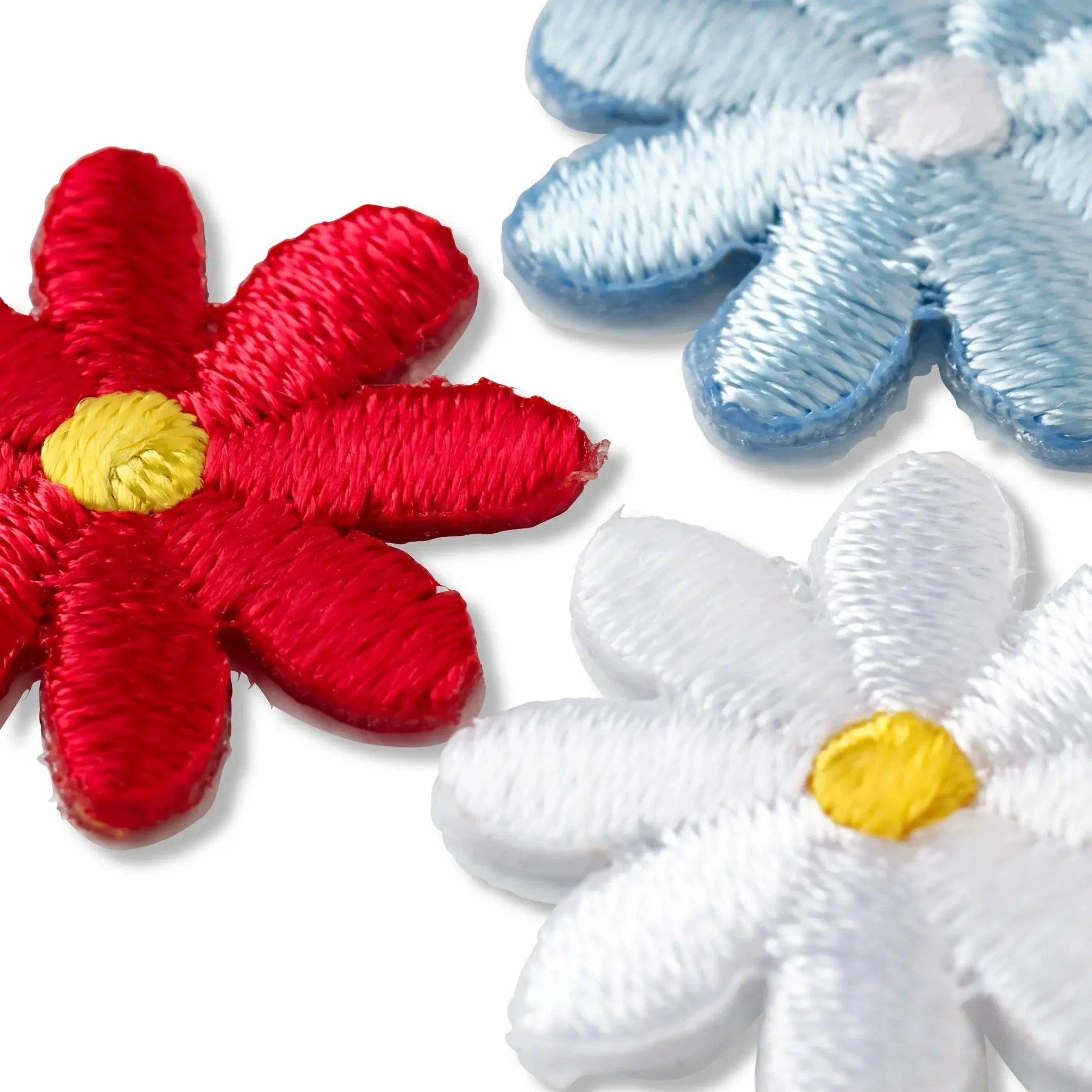 Applique, Multicolored Flowers, 8 pc - Image 3