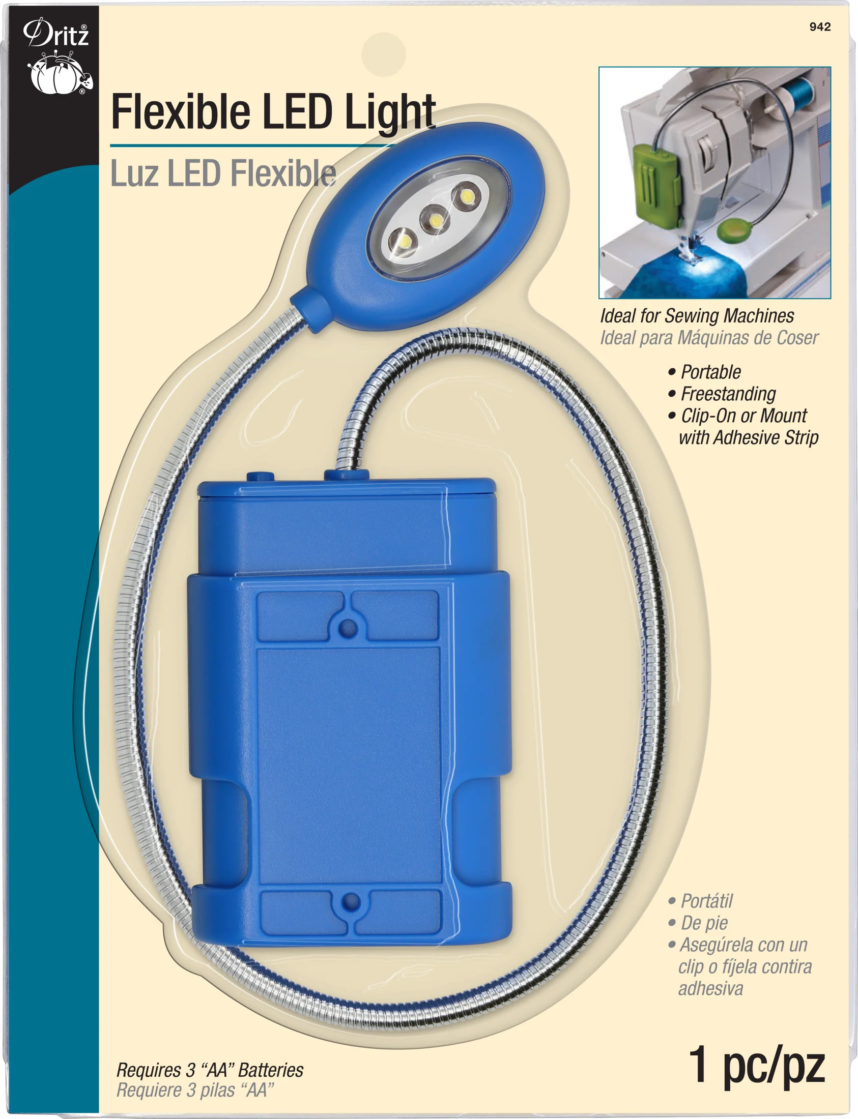 Flexible LED Light, Free-Standing and Clip-On, Assorted Colors