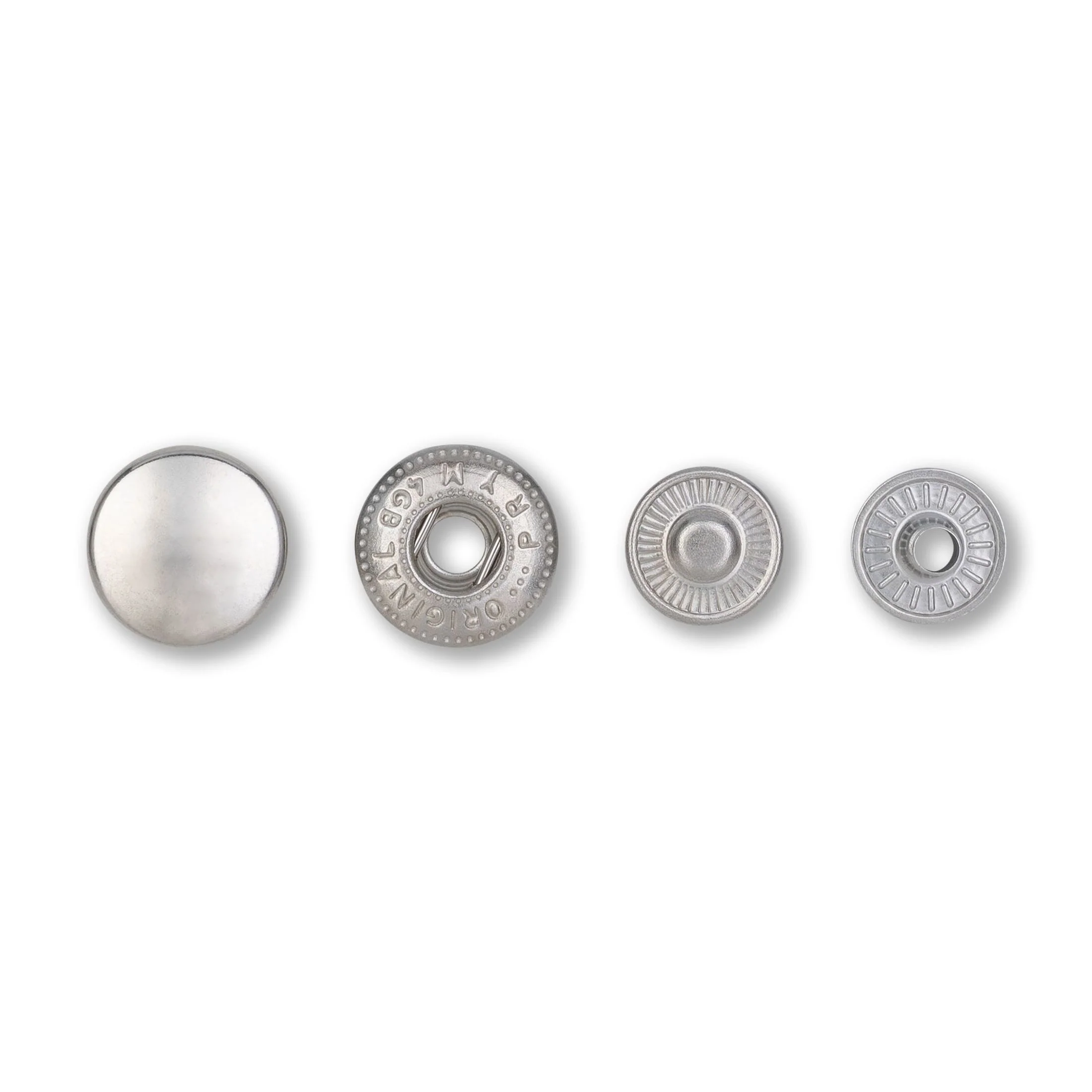 Non-sew snap fasteners "Anorak" 12 mm, Silver, 10 pc Refill - Image 3