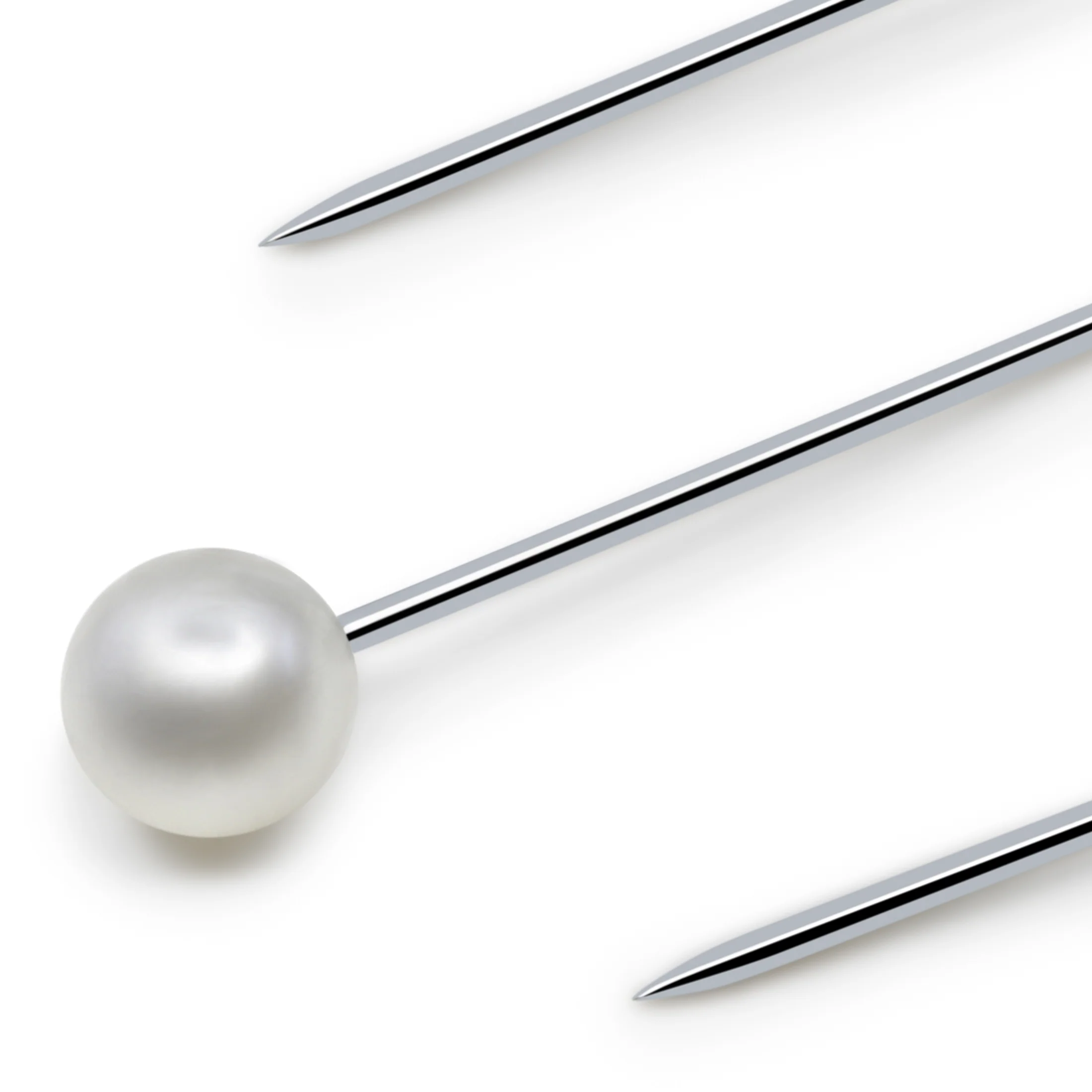 3/4" Petite Pearlized Pins, White, 150 pc - Image 2