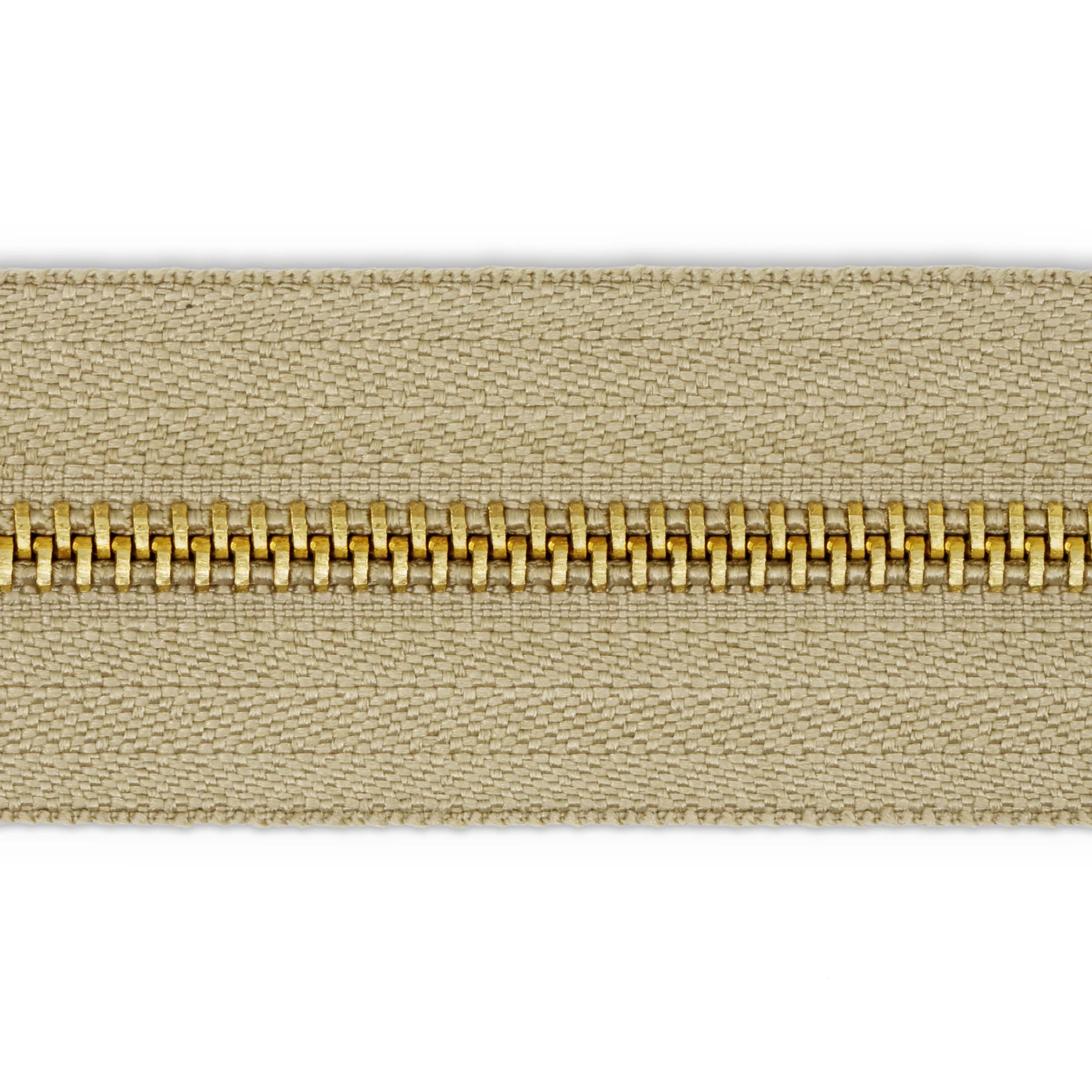 Brass Upholstery Zipper, Beige - Image 10