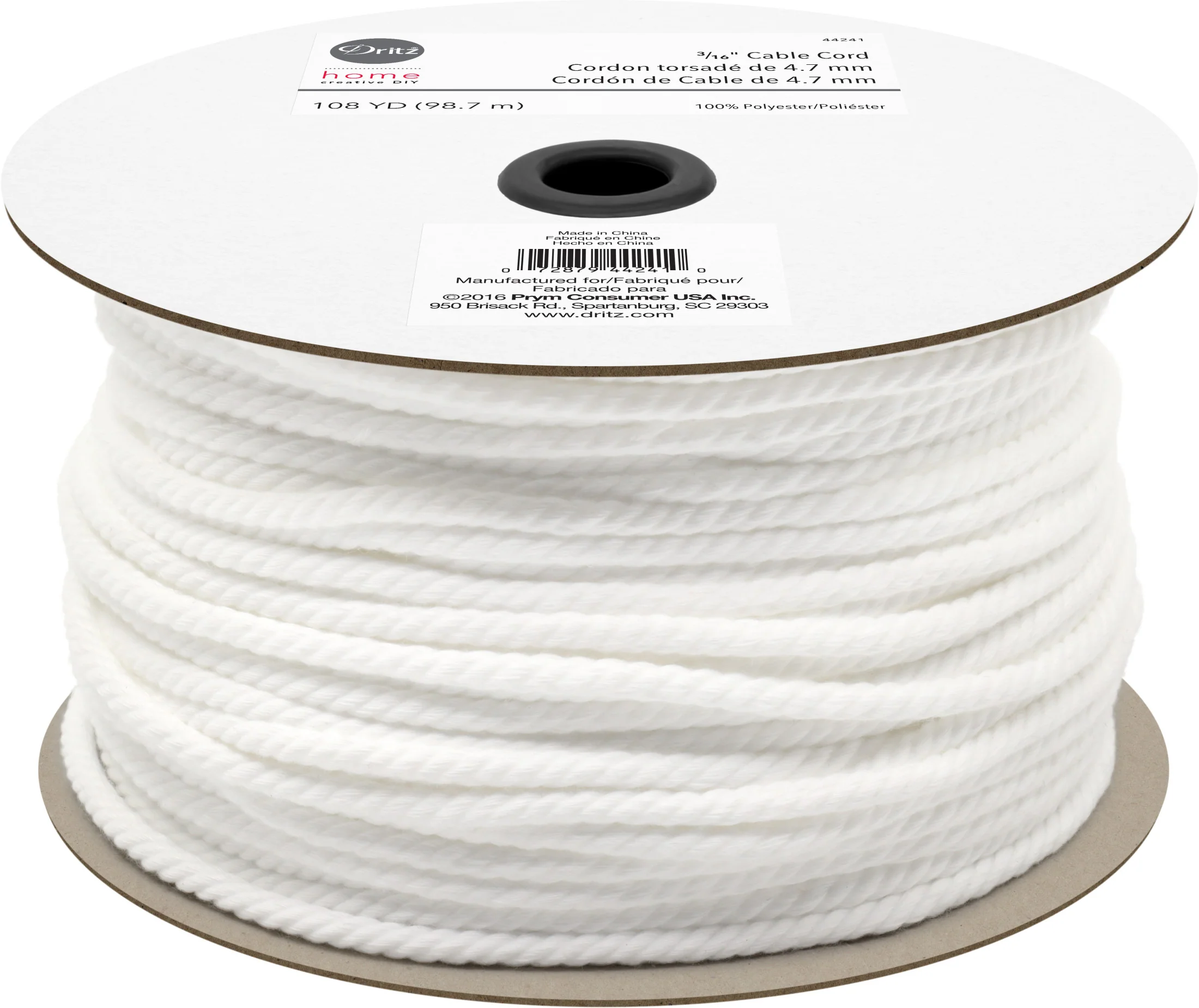 3/16" Cable Cord, White - Image 3