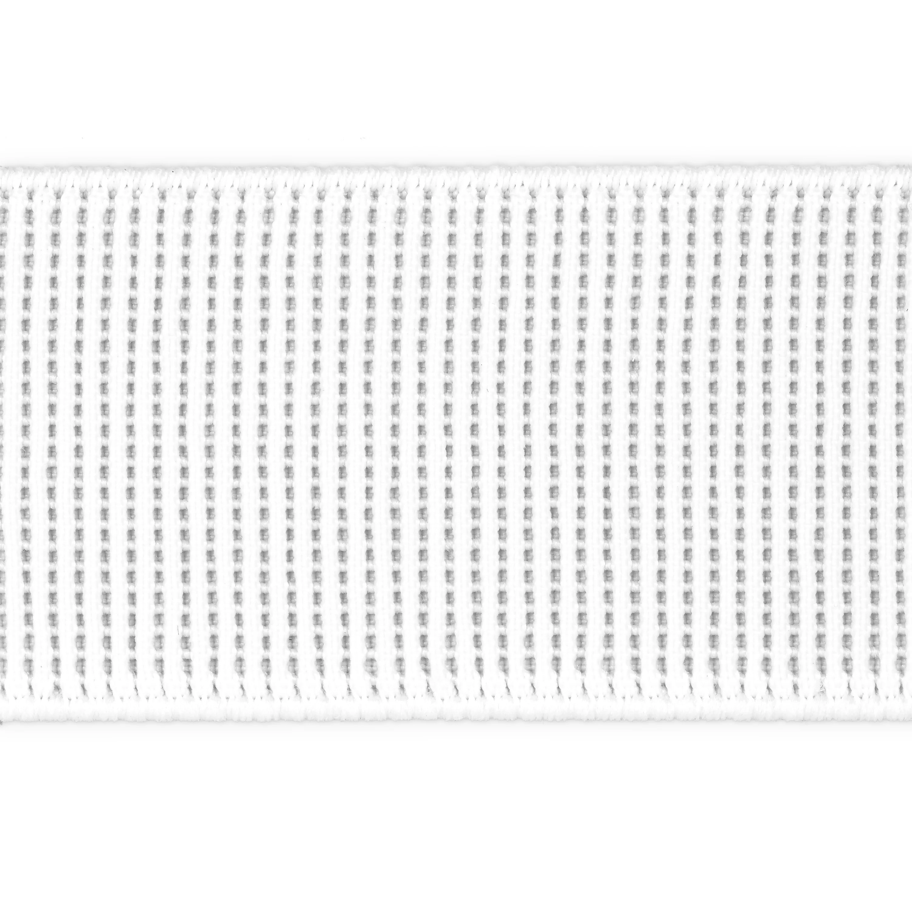 1-1/2" Ribbed Non-Roll Elastic, White - Image 4