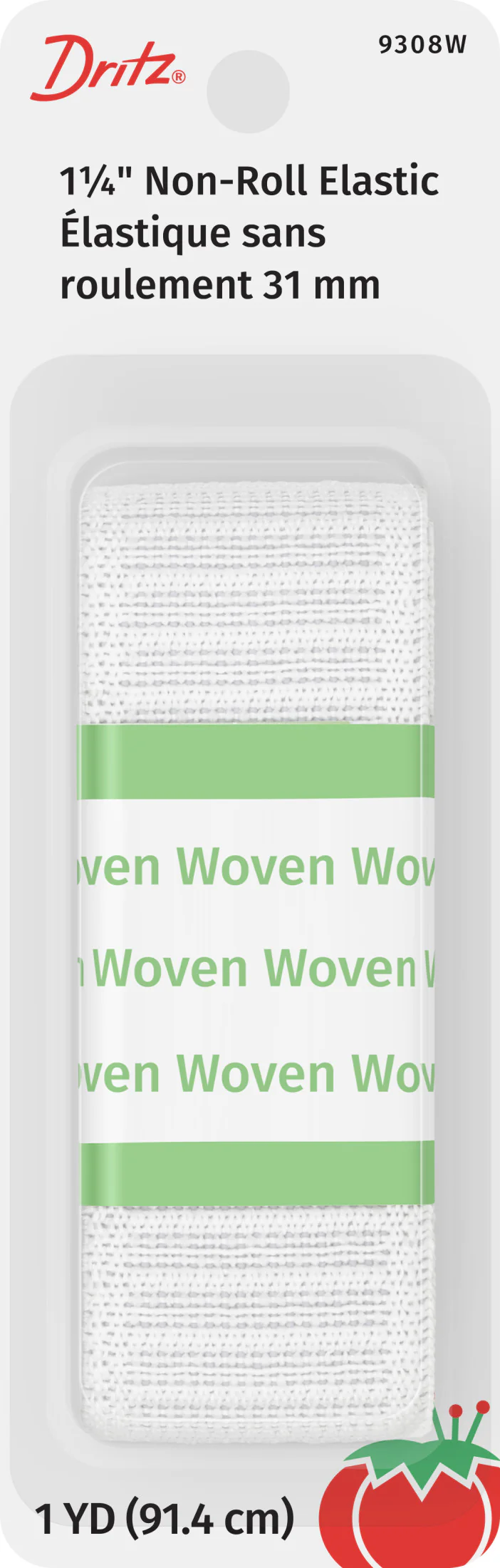 1-1/4" Non-Roll Elastic, White