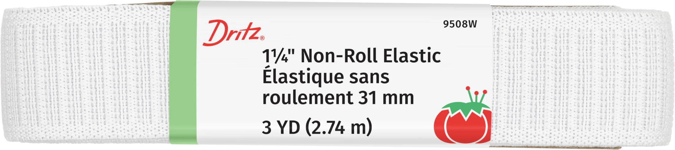 1-1/4" Non-Roll Elastic, White - Image 6