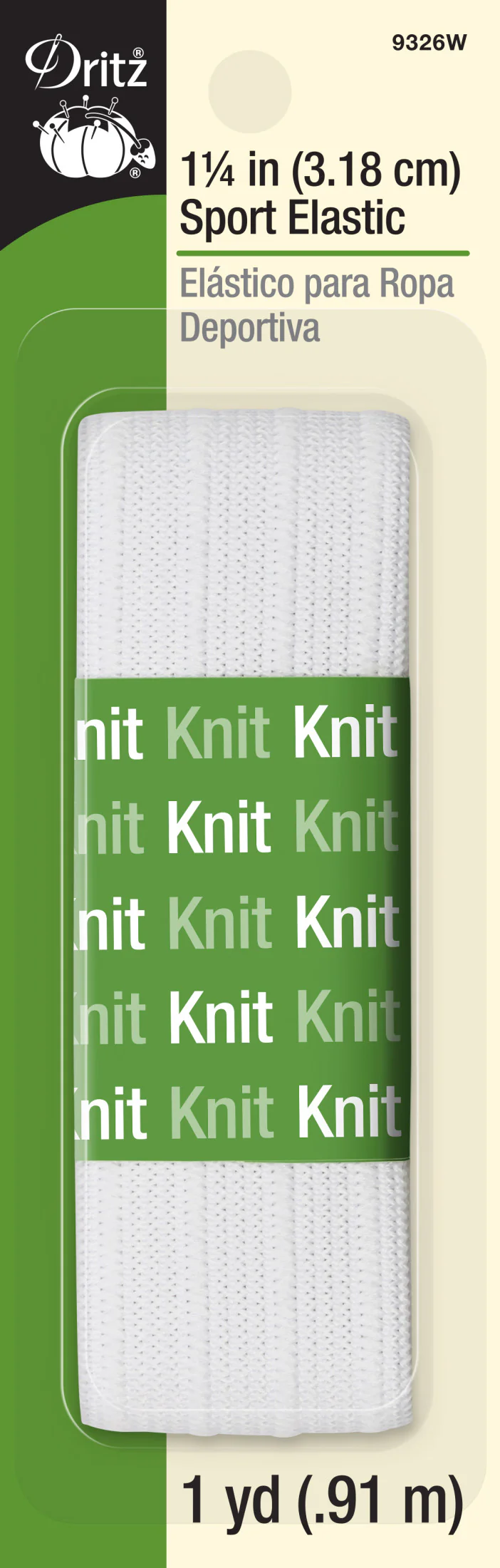 1-1/4" Sport Elastic, White