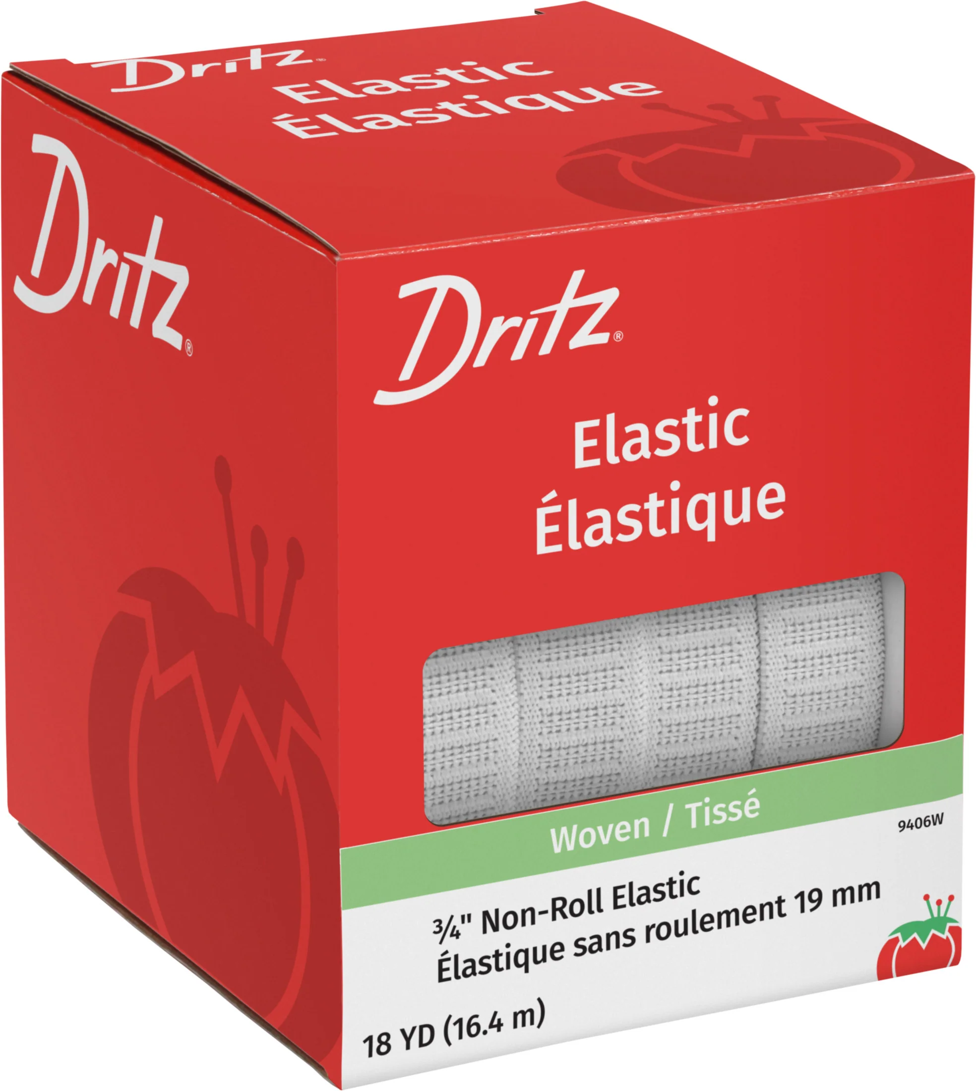 3/4" Non-Roll Elastic, White - Image 9