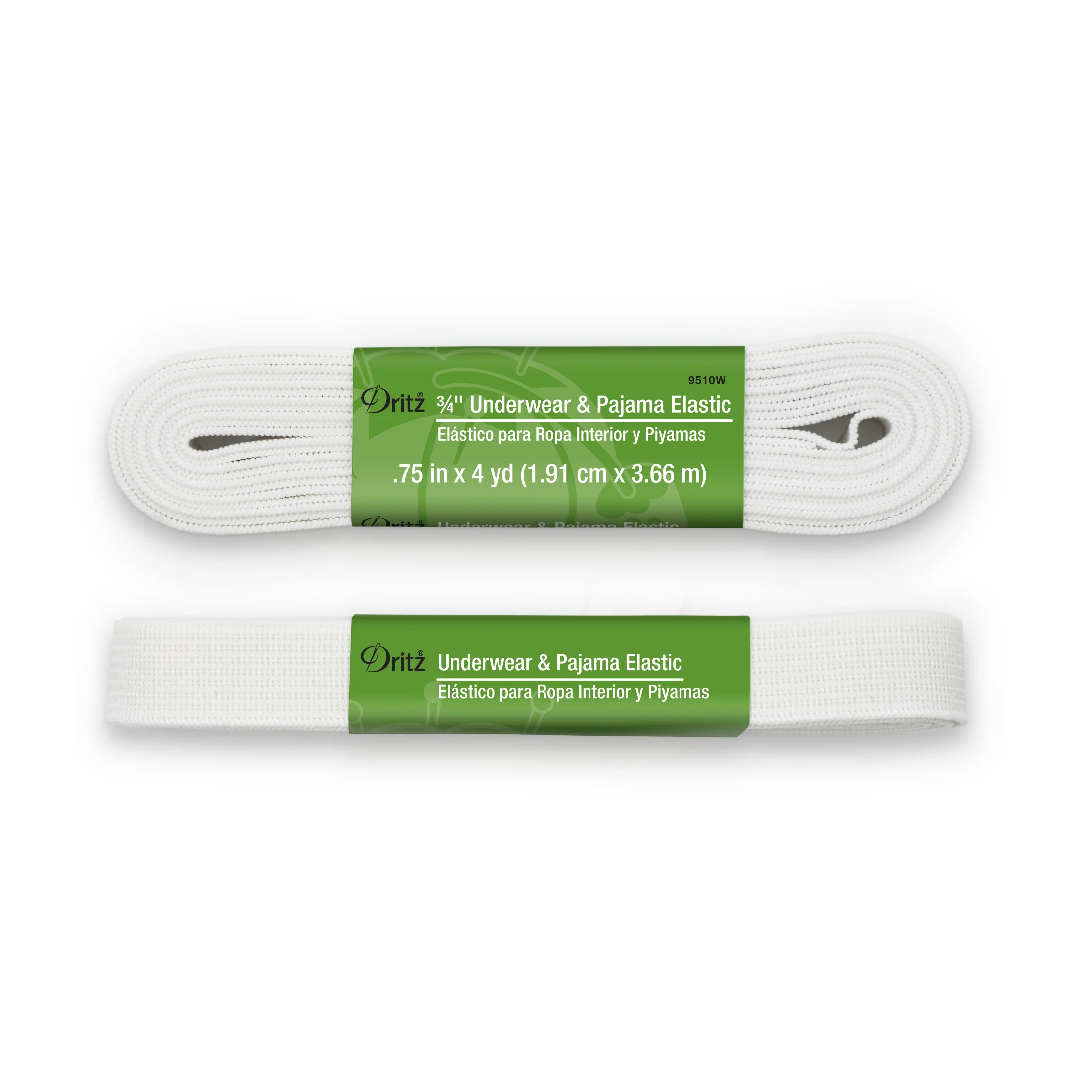 3/4" Underwear & Pajama Elastic, White - Image 2