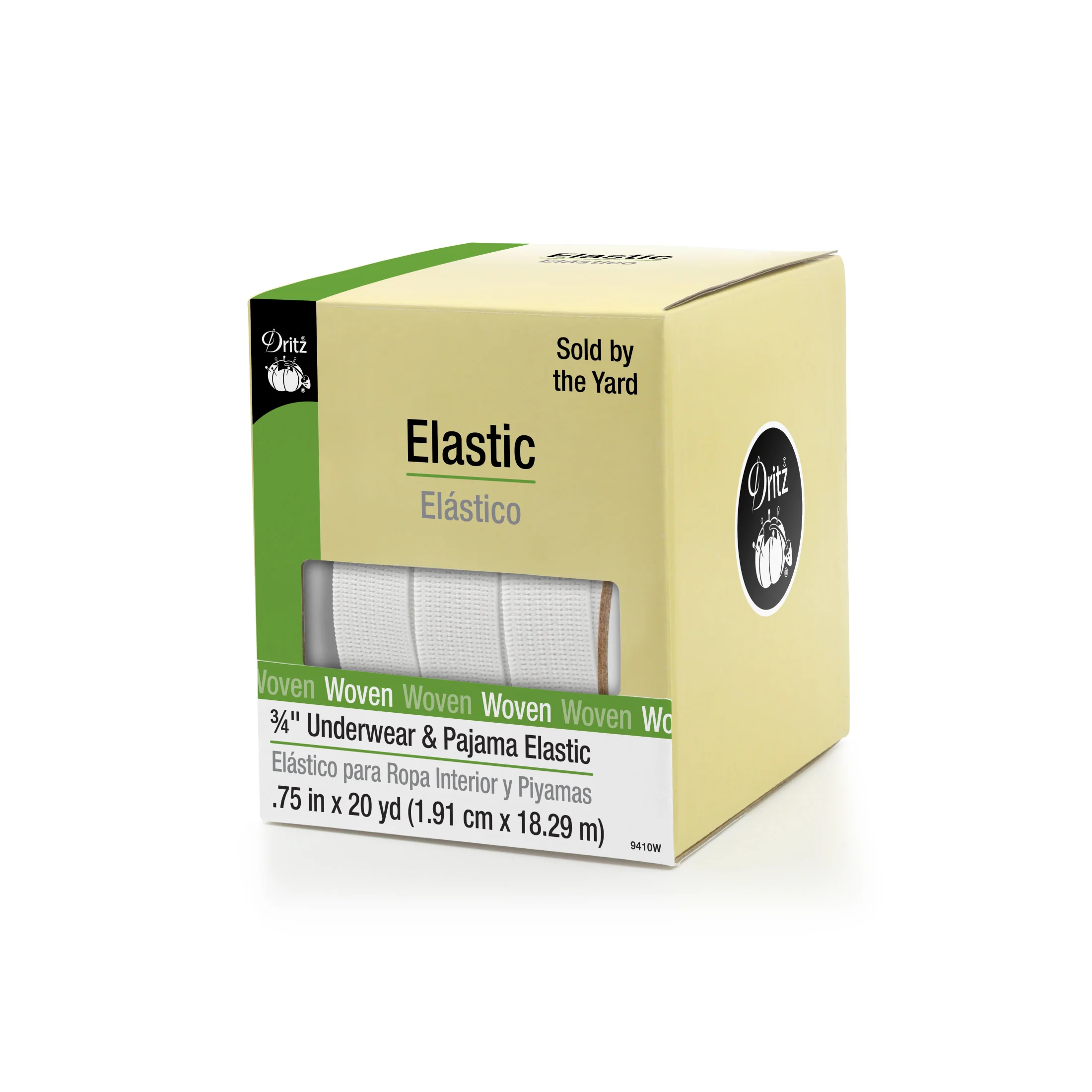 3/4" Underwear & Pajama Elastic, White - Image 3