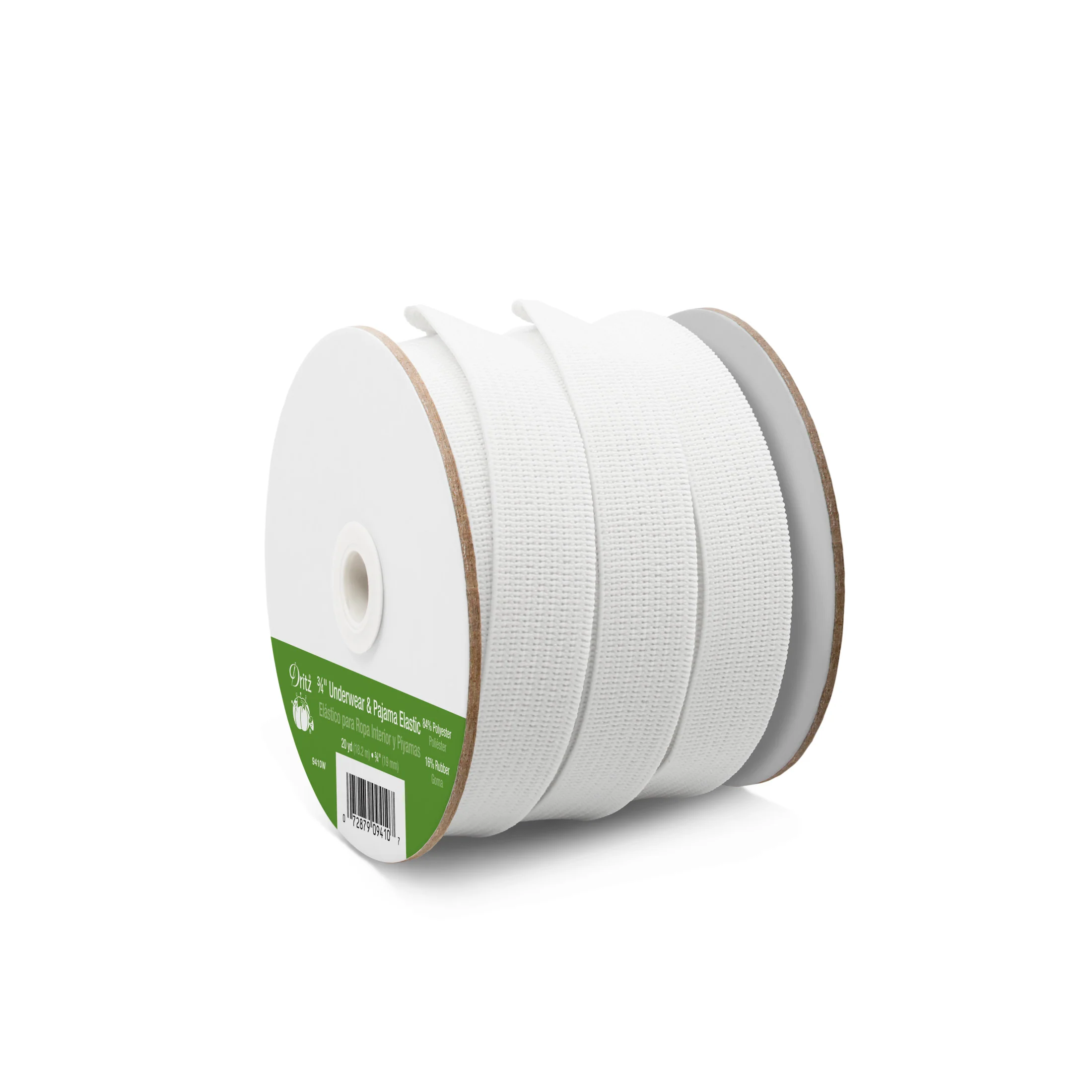 3/4" Underwear & Pajama Elastic, White - Image 4