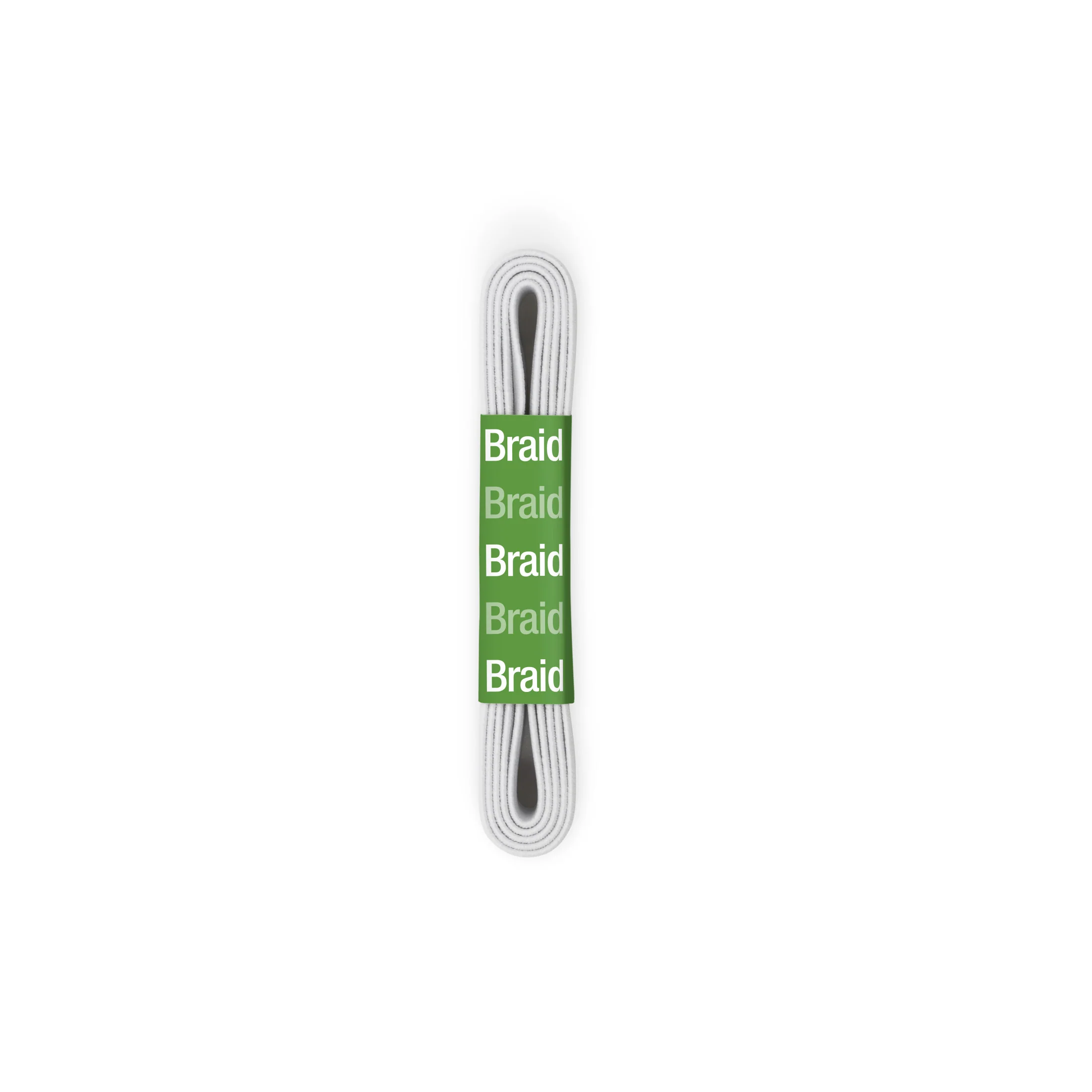 3/4" Braided Elastic, White - Image 3