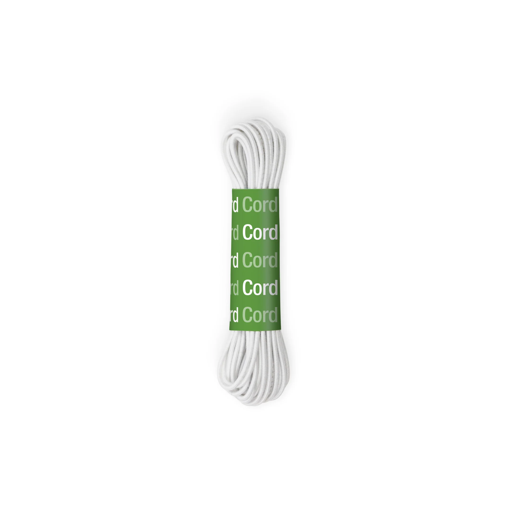 Round Cord Elastic, White - Image 2