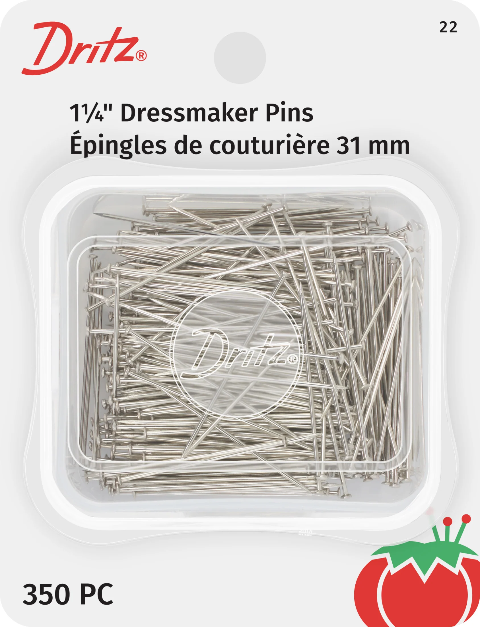1-1/4" Dressmaker Pins, Nickel - Image 4
