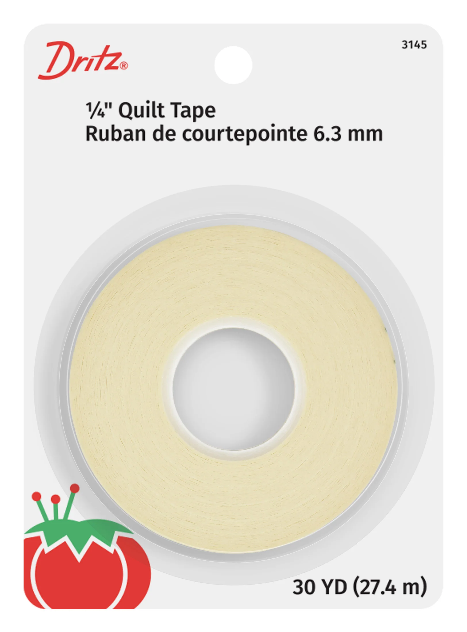 1/4" Quilters Tape, White