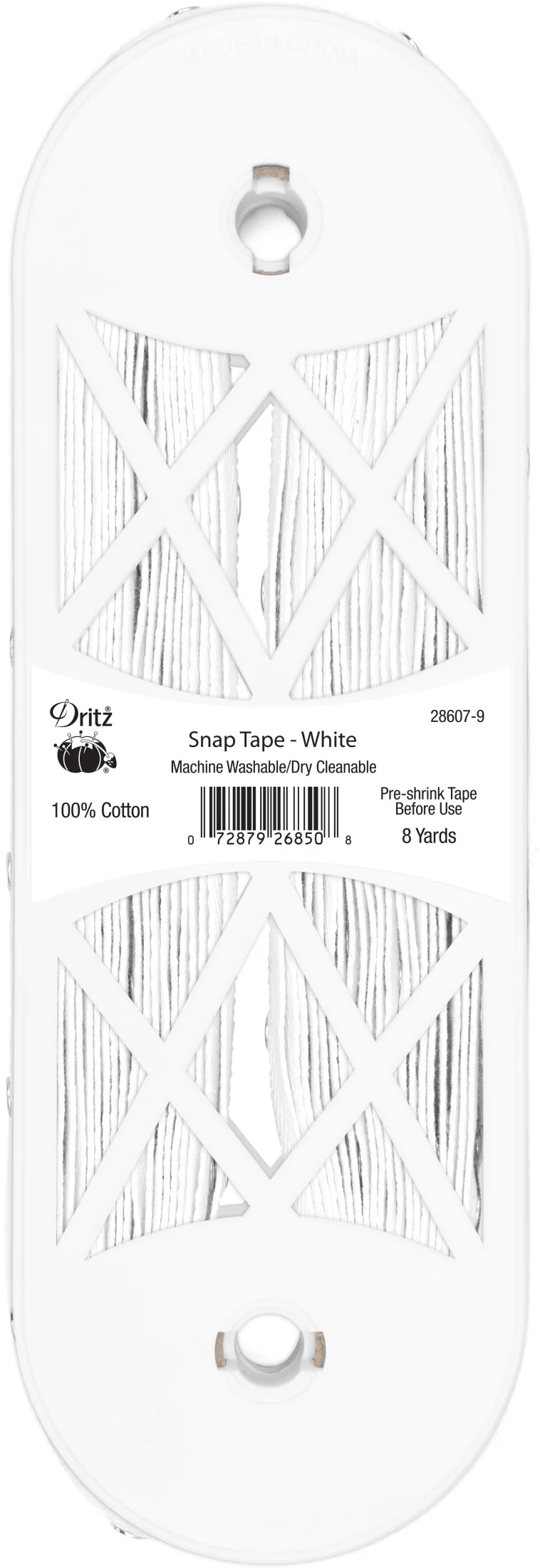 Snap Tape with Metal Snaps, 8 yd